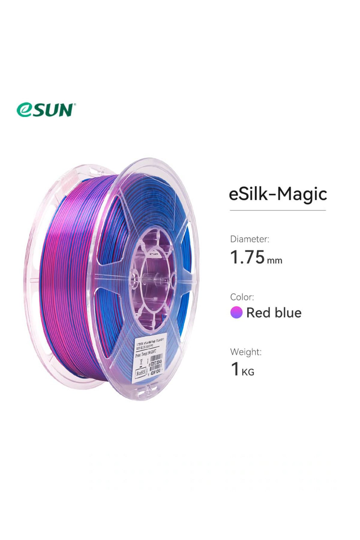 eSun Epla-silk Magic Filament Kırmızı-mavi