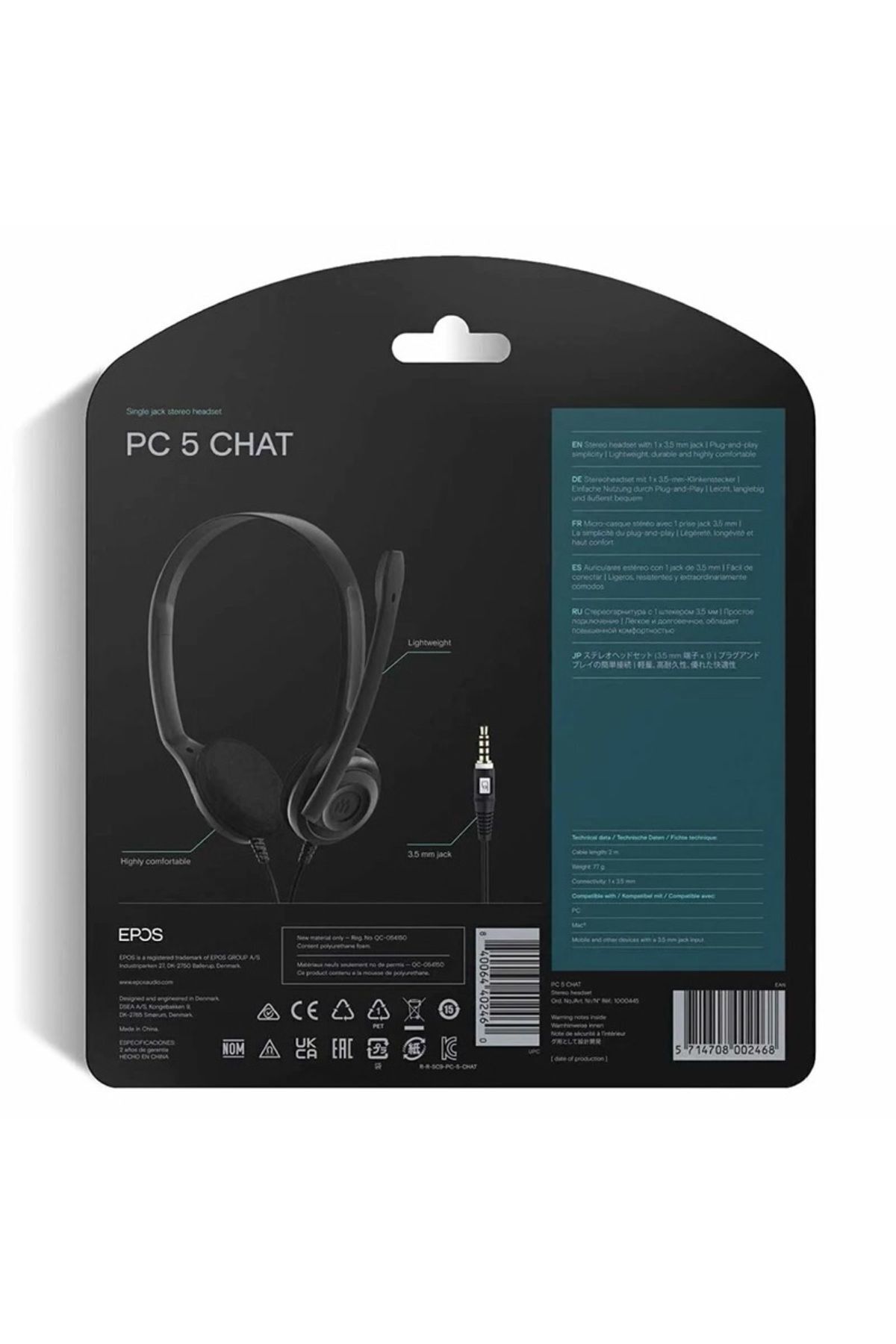 Sennheiser Epos Pc 5 Chat Siyah Çift Taraflı Kafa Üstü Voıp Kulaklık ( Türkiye Garantili)