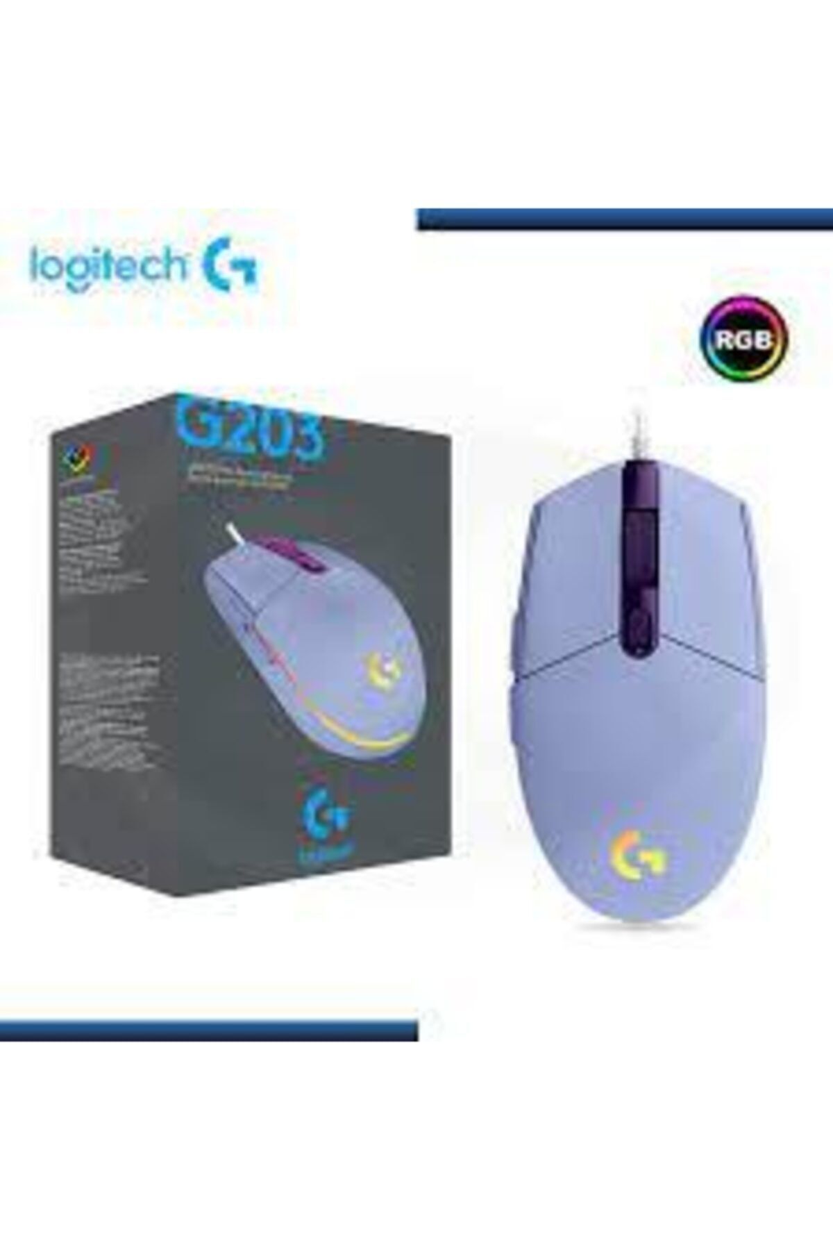 Logitech ercnx G203 Lightsync Kablolu Oyuncu Mouse Lila Yeni Model 971895 Sphere 917250 aht 1005284