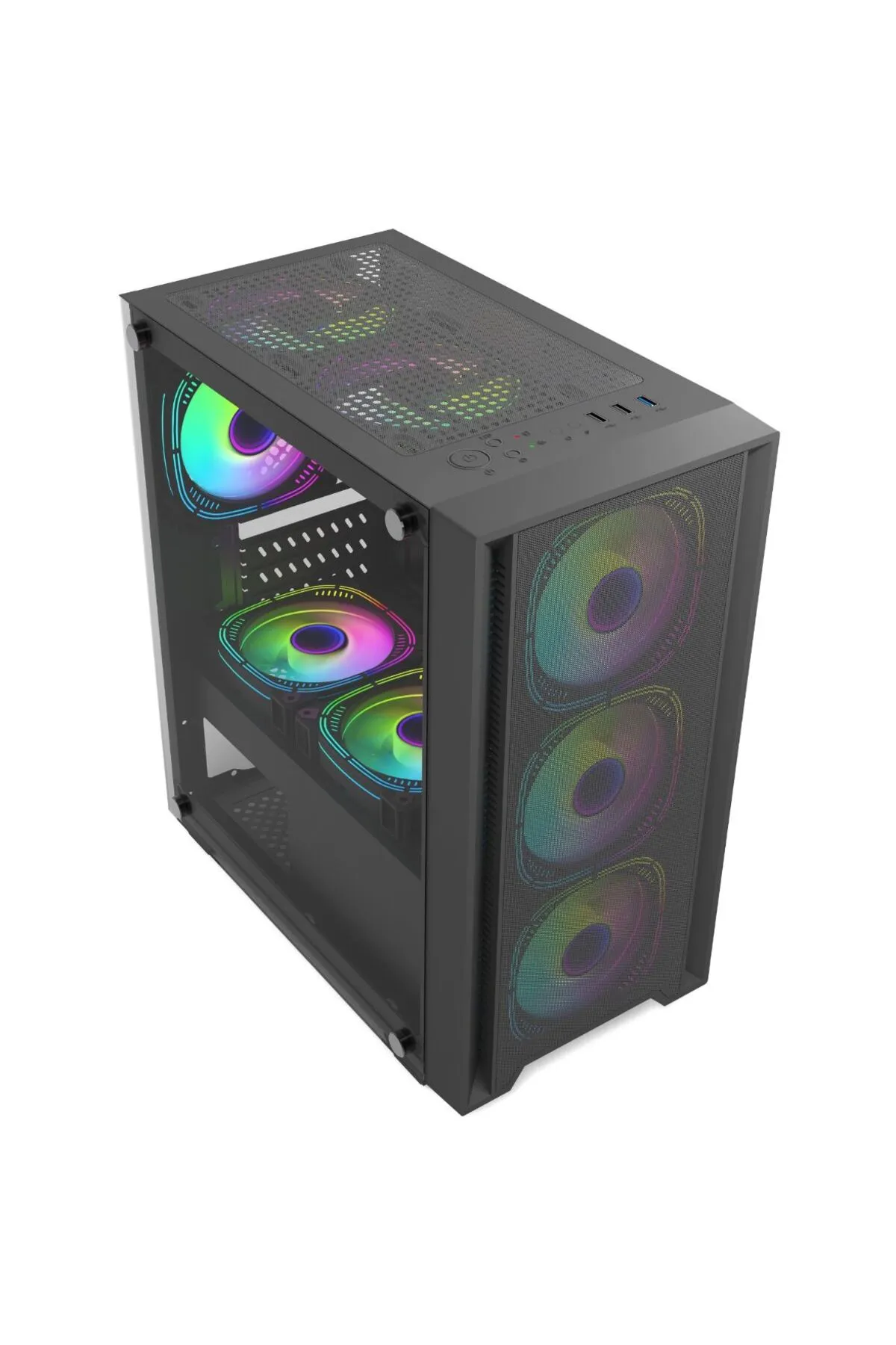 Strong Erebor 4x 120mm Rainbow Mesh mATX Gaming Oyuncu Kasası Powersız