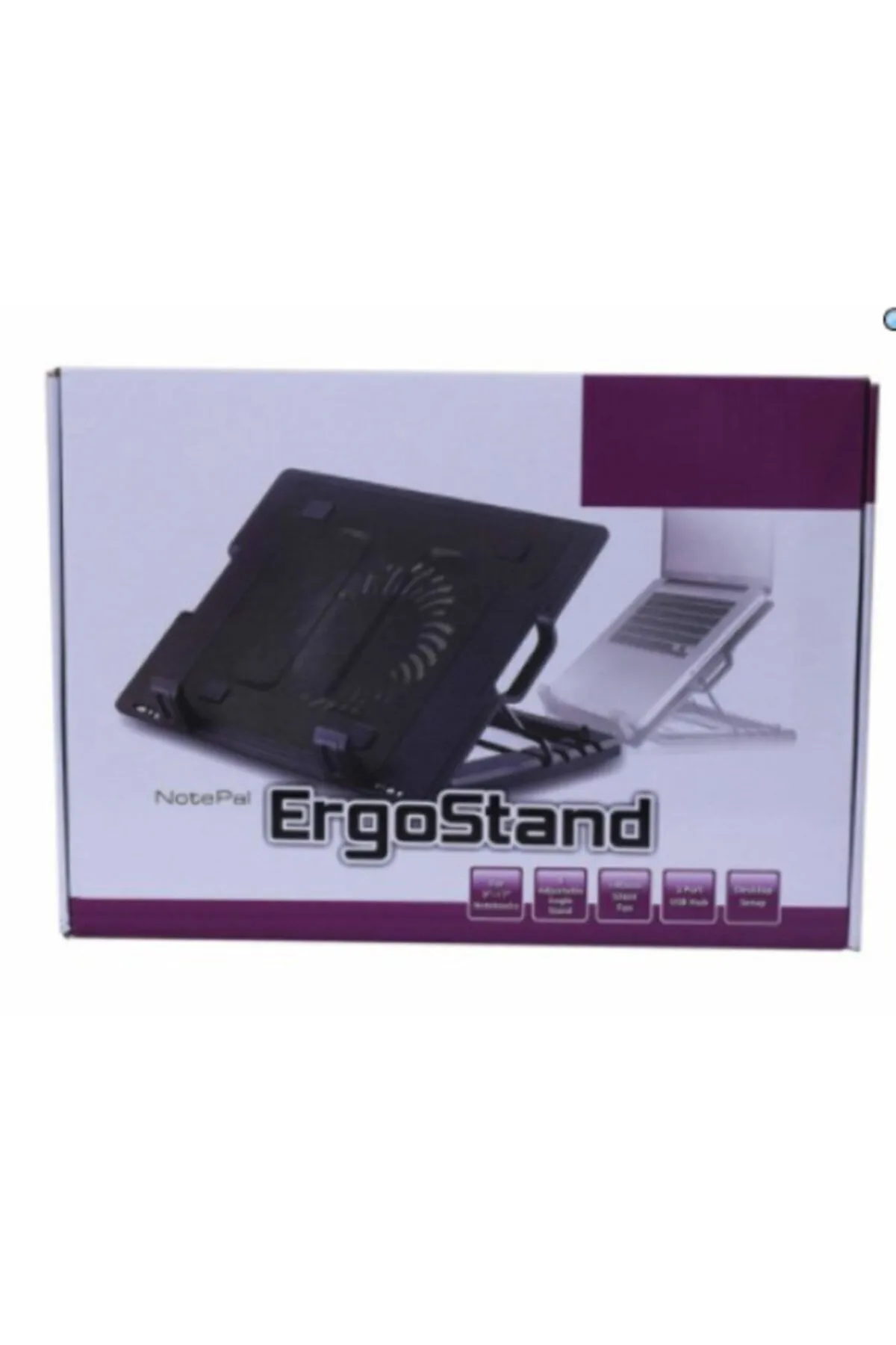 SHOPLİNE Ergostand Nb339 – M25 Laptop Notebook Işıklı Soğutucu Fan 5 Kademeli Stand