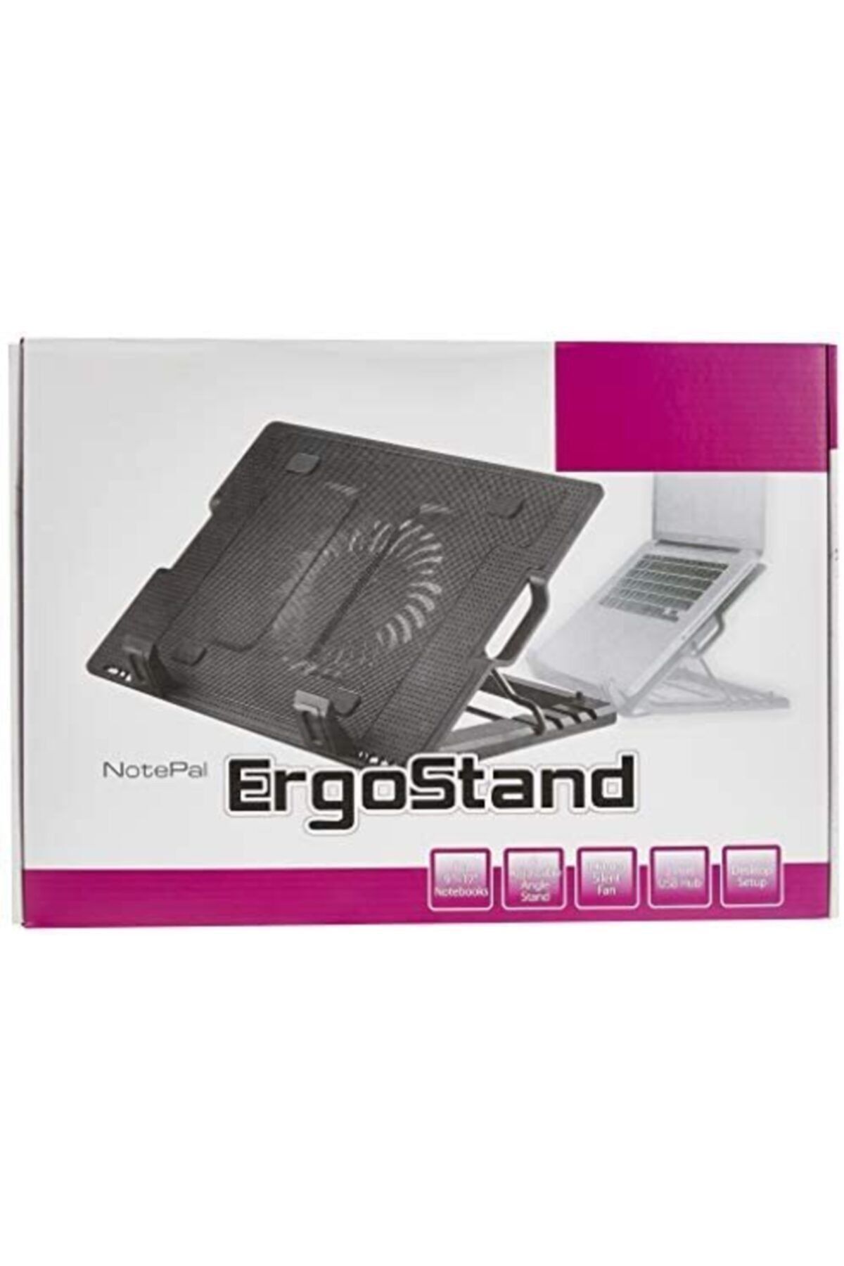 SHOPLİNE Ergostand Nb339 – M25 Laptop Notebook Işıklı Soğutucu Fan