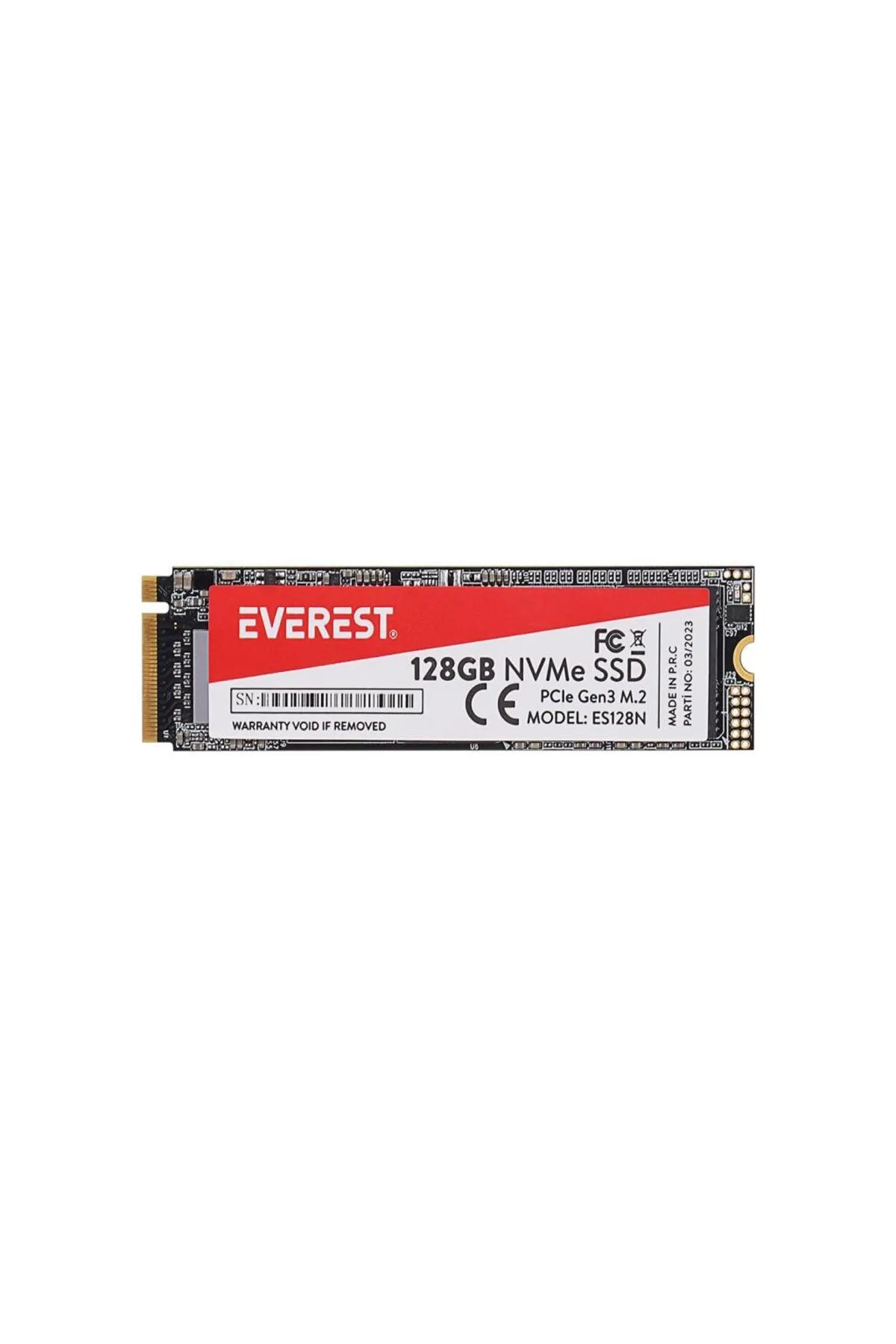 Genel Markalar ES128N 128GB 3D NAND Flash 1400MB/1200MB PCIe Gen3 NVMe M.2 SSD (Solid State Drive)