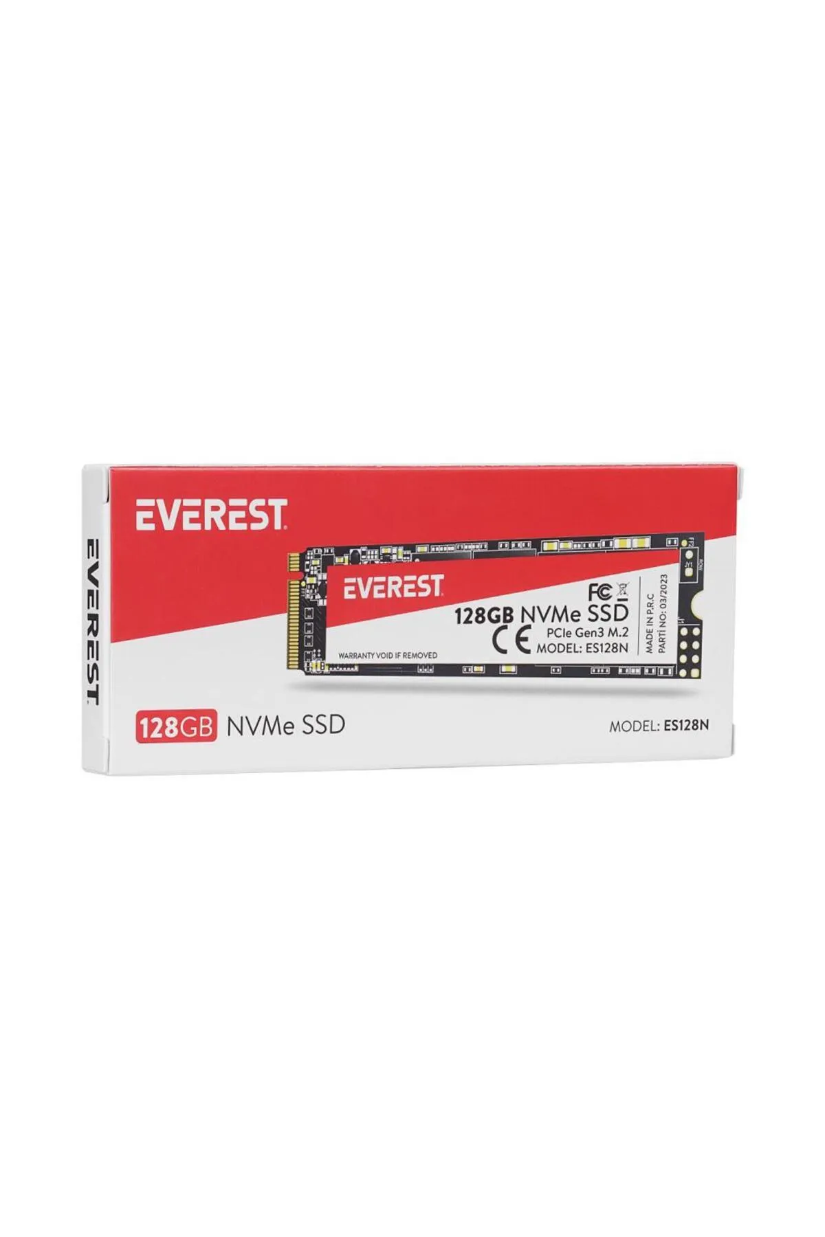 Genel Markalar ES128N 128GB 3D NAND Flash 1400MB/1200MB PCIe Gen3 NVMe M.2 SSD (Solid State Drive)