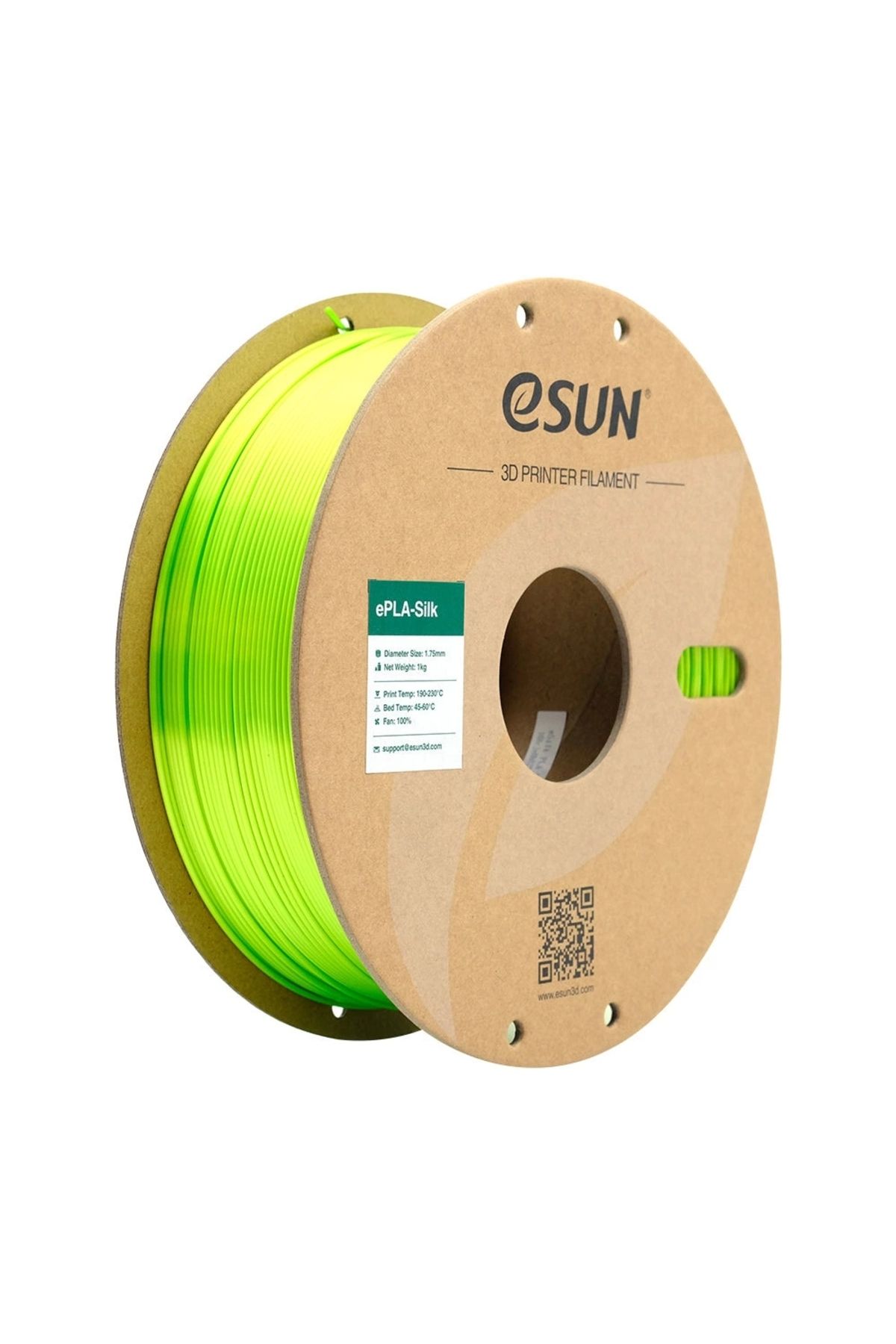 eSun Esilk 1.75mm Parlak Yüzeyli Limon Yeşili Filament - Lime