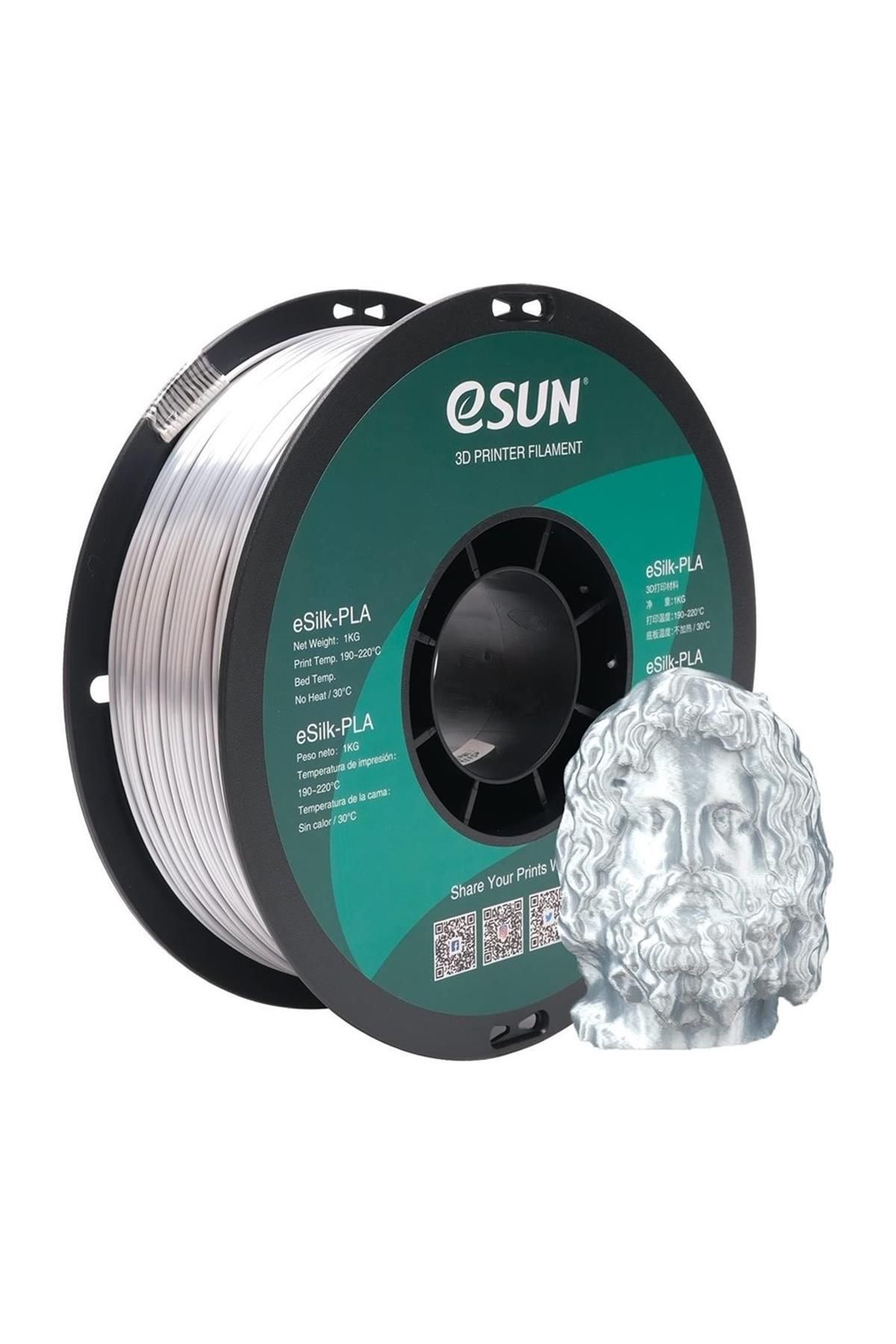 eSun Esilk-Pla Filament Gümüş 1.75mm 1 Kg