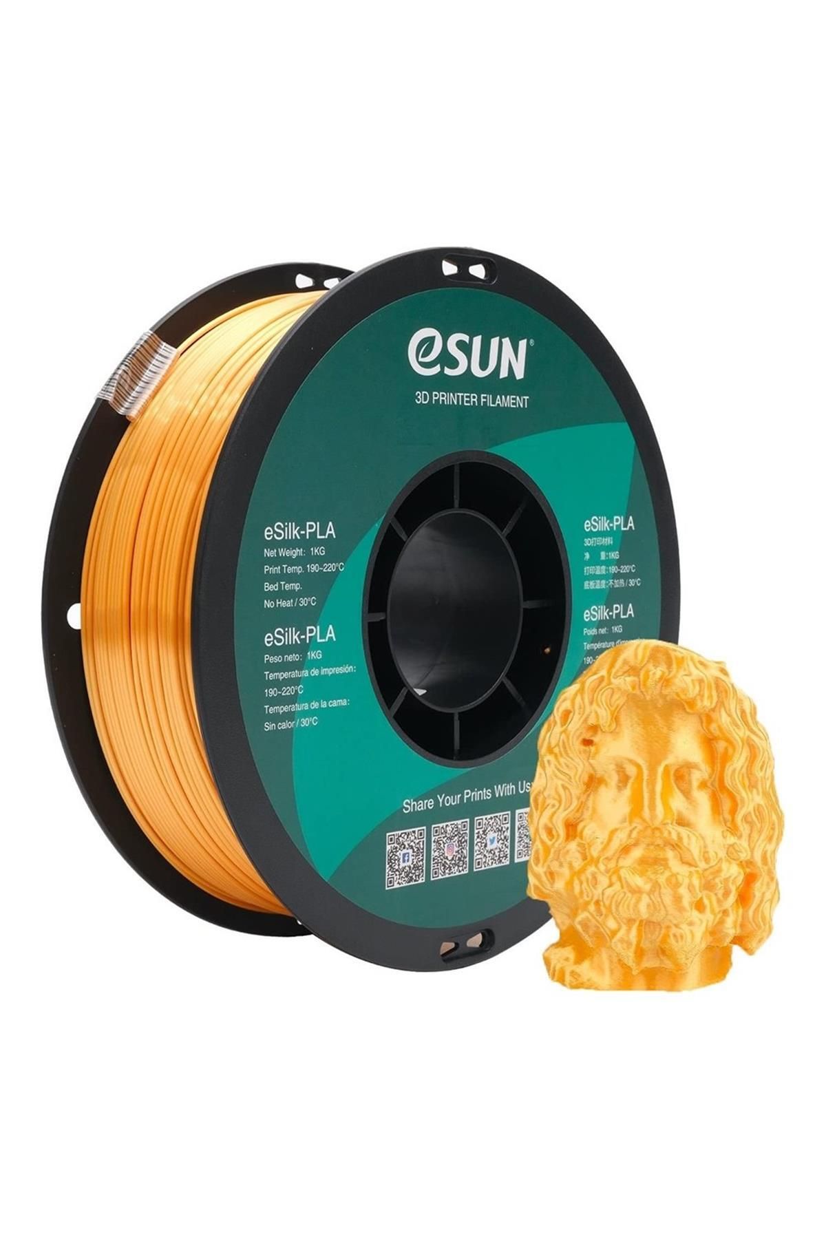 eSun Esilk-Pla Filament Gold 1.75mm 1 Kg