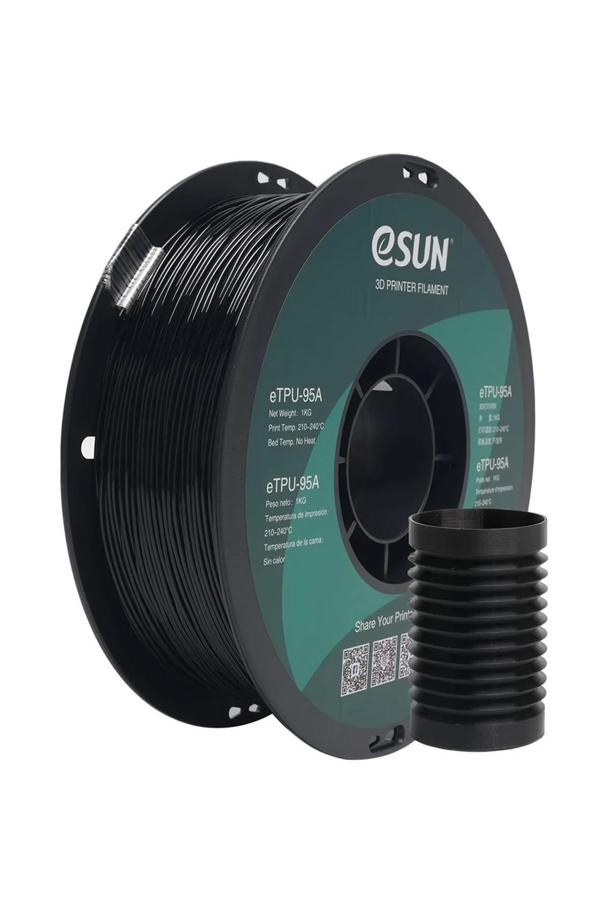 eSun Etpu-95A Filament Siyah 1,75mm 1Kg