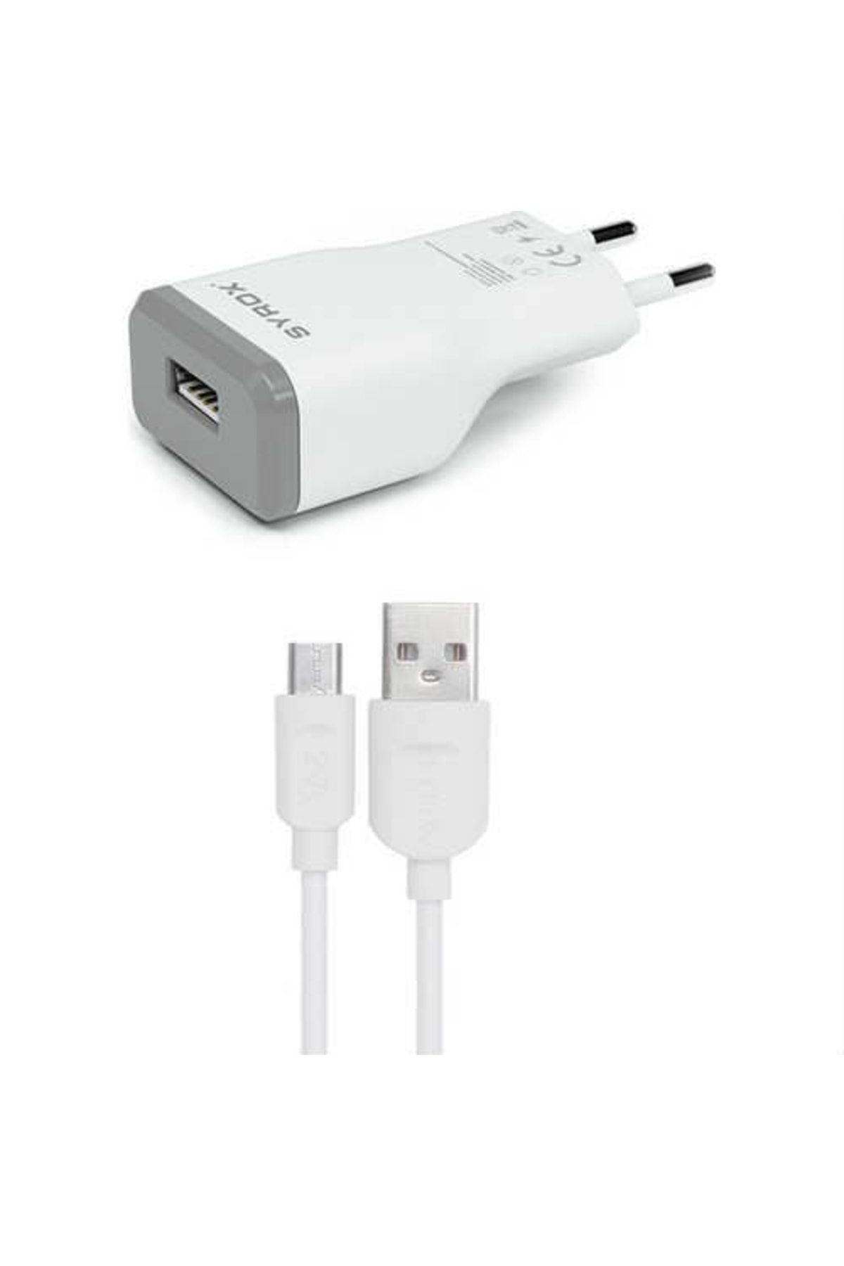 Syrox Eu-39 Casper Vıa A3216 Uyumlu Mikro Usb Girişli 2.0 Amper Şarj Aleti + Kablo Şarj Cihazı J15