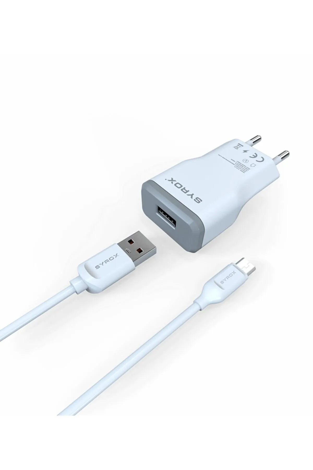 Syrox Eu-39-casper Vıa F2 Uyumlu Mikro Usb Girişli 2.0 Amper Şarj Aleti+kablo Şarj Cihazı - J15