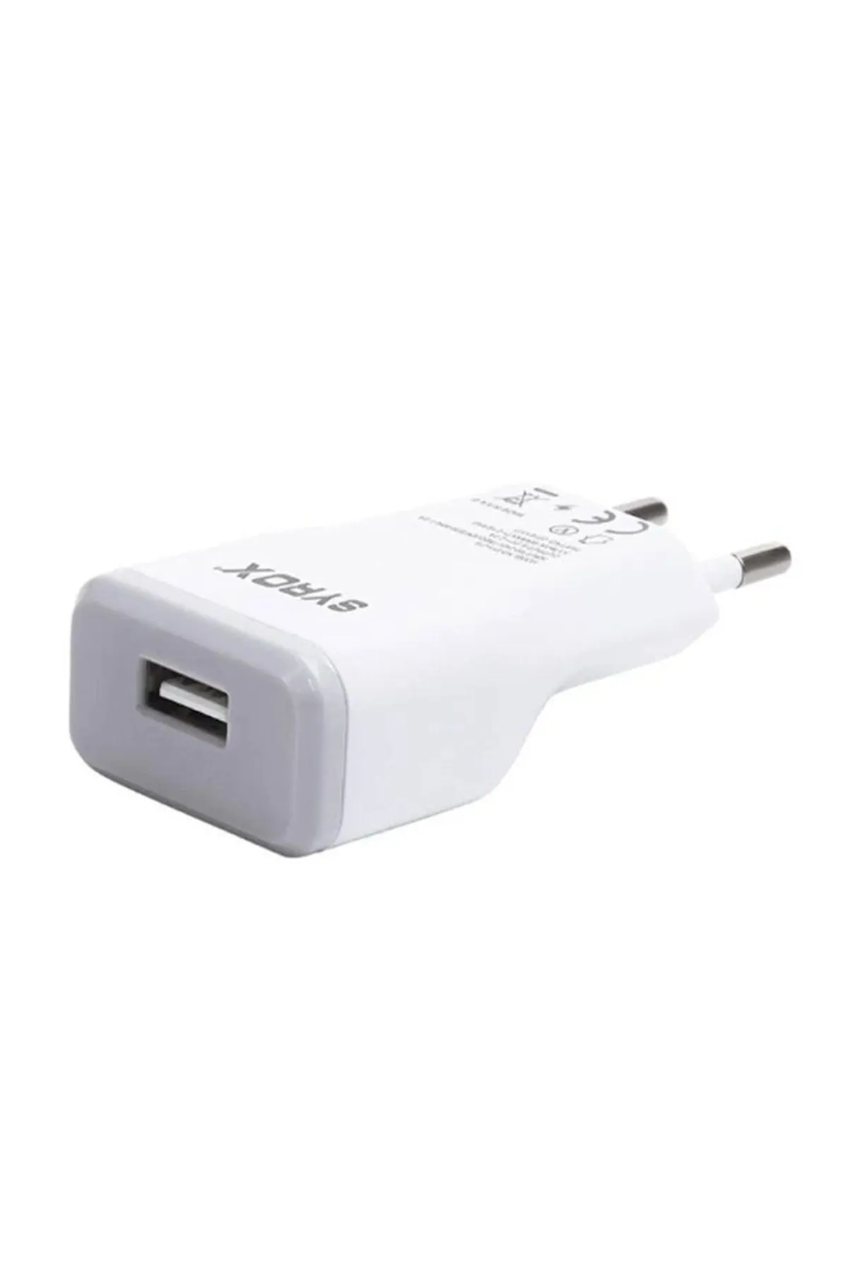 Syrox Eu-41-elektronikucuz-electronıccheap- Usb Ios Şarj Adaptörü Ve Kablosu 1m 1a J17 (iphone Uyum)