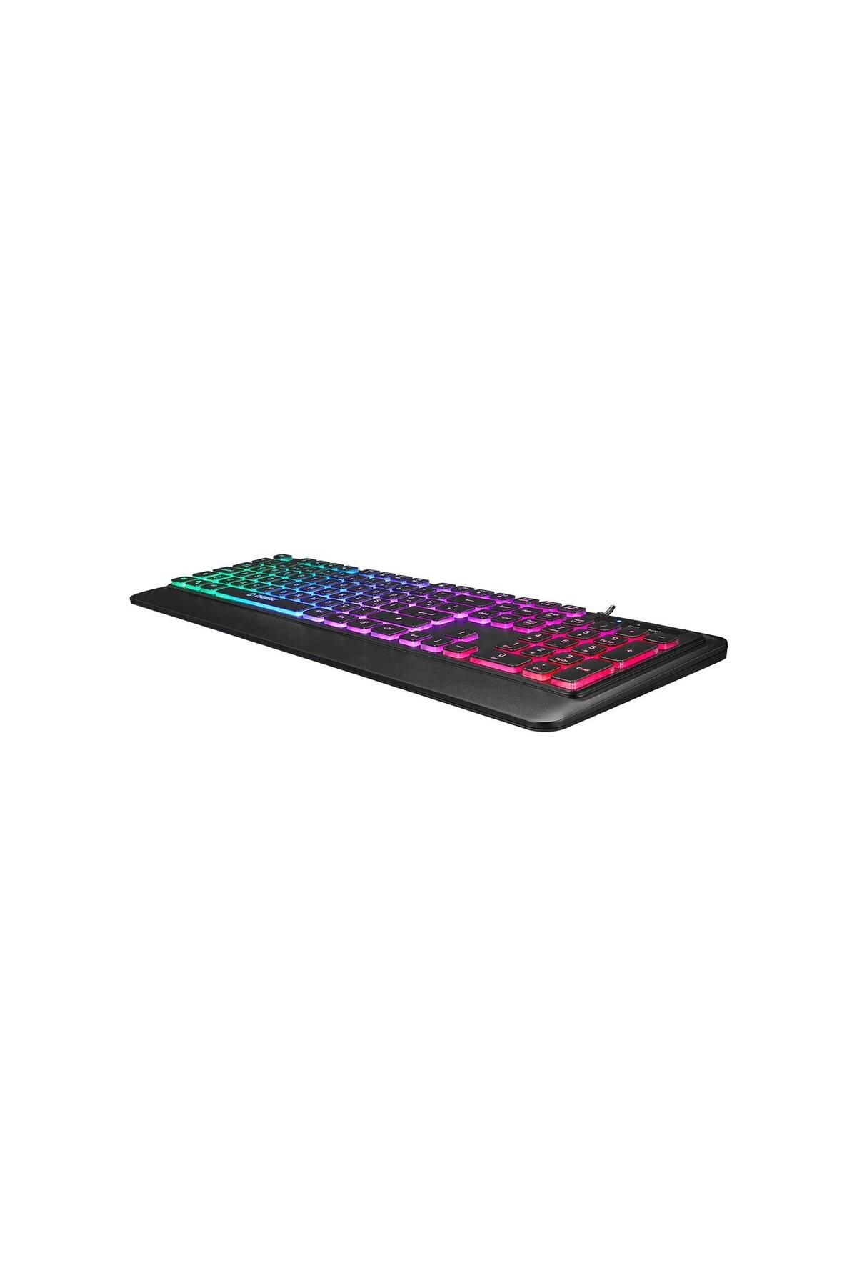 OEM Everest Siyah USB Rainbow Backlight Membrane Gaming Kablolu Oyuncu Klavye