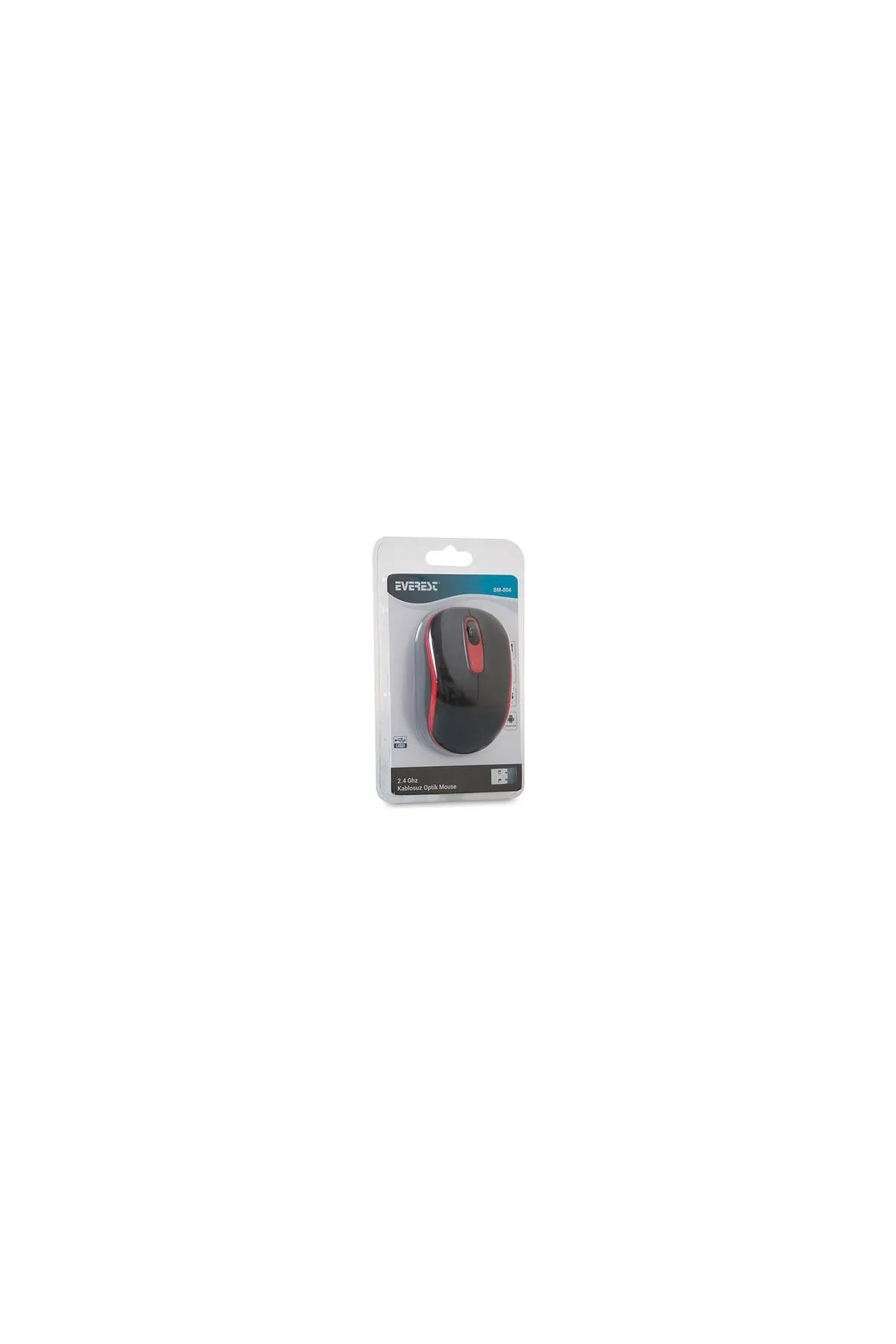 OEM Everest Usb Kablosuz Mouse Siyah Kırmızı 800-1200-1600 Dpi Kablosuz Mouse