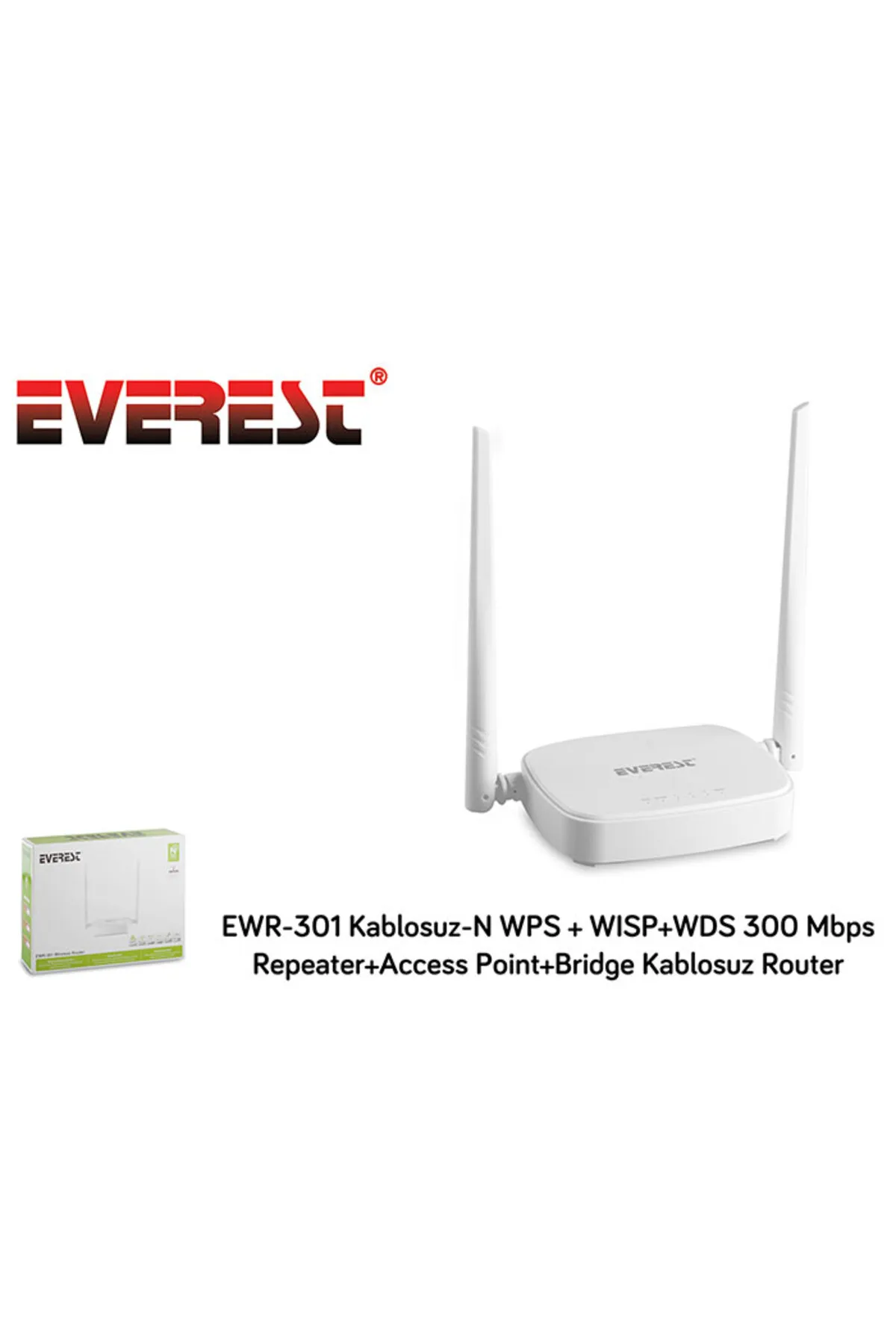 Everest Ewr-301 4 Port 300mbps Repeater 2.4ghz Indoor Access Point 2adet 5dbi Ap/router