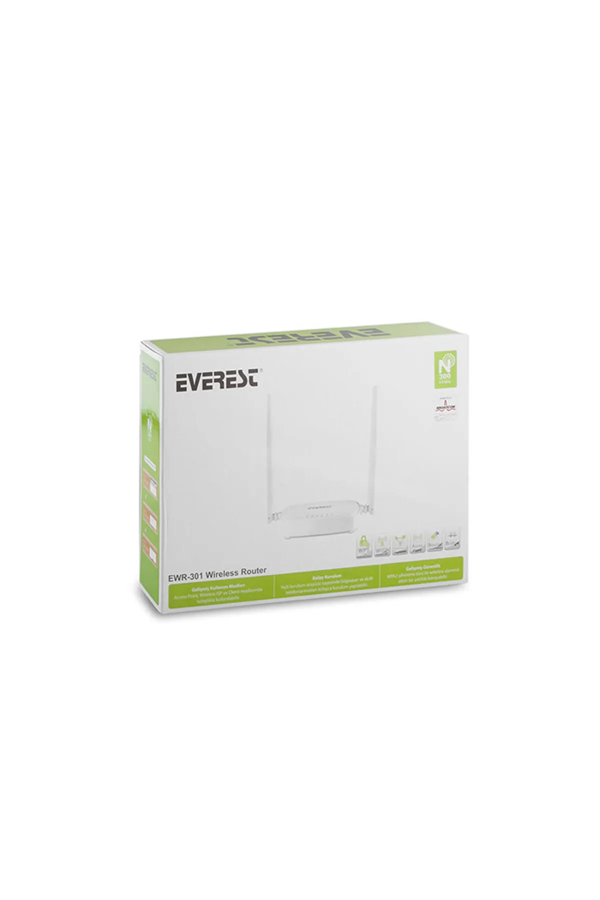 Everest Ewr-301 4 Port 300mbps Repeater 2.4ghz Indoor Access Point 2adet 5dbi Ap/router