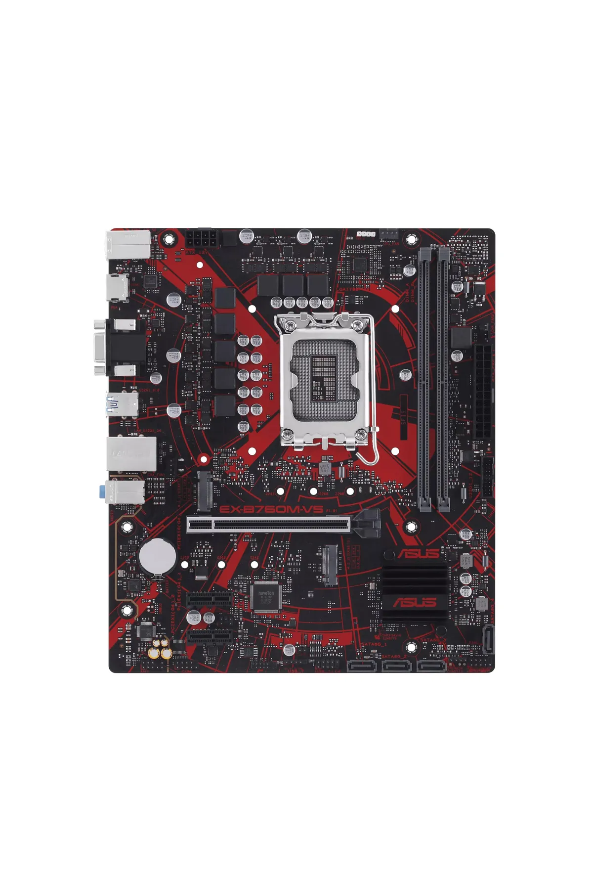 Asus Ex-b760m-v5 Intel B760 Soket 1700 Ddr5 8000(OC)mhz Matx Gaming (OYUNCU) Anakart