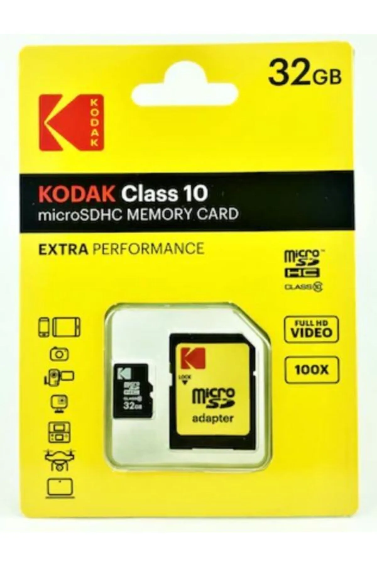 Kodak Extra 32gb Micro Sd Hafıza Kartı Ve Adaptör Sdhc Class 10