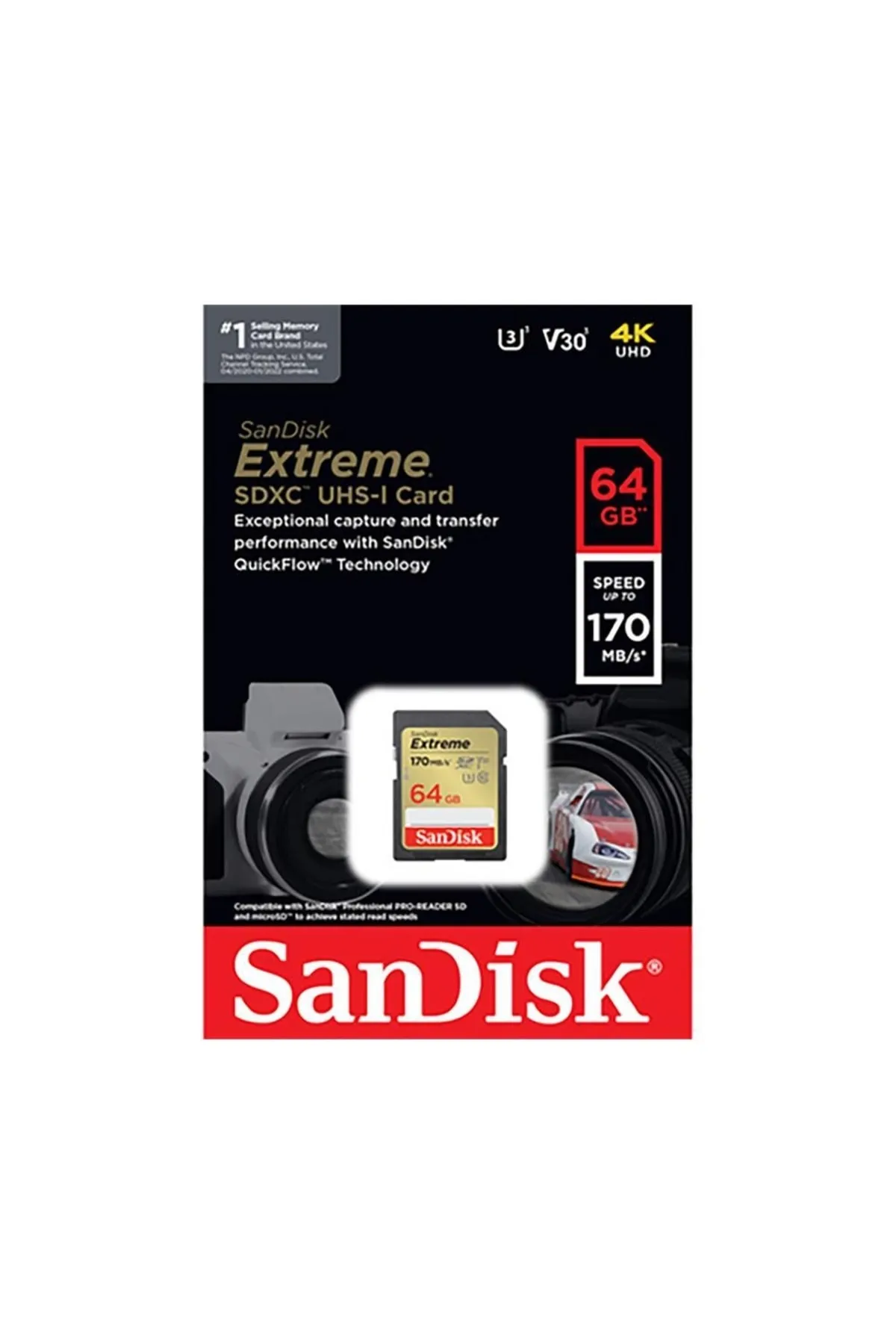 Sandisk Extreme 64gb 170mb/s Sdxc Hafıza Kartı