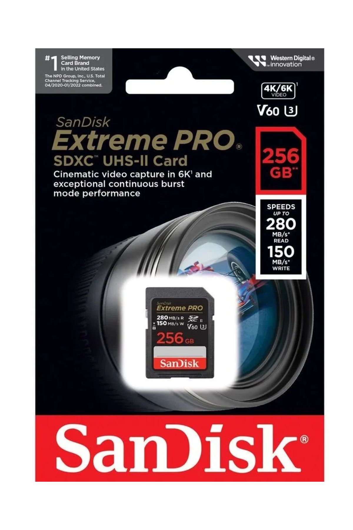 Sandisk Extreme PRO 256GB SDSDXEP-256G-GN4IN 280MB/s UHS-II SDXC 6K-4K UHD Hafıza Kartı