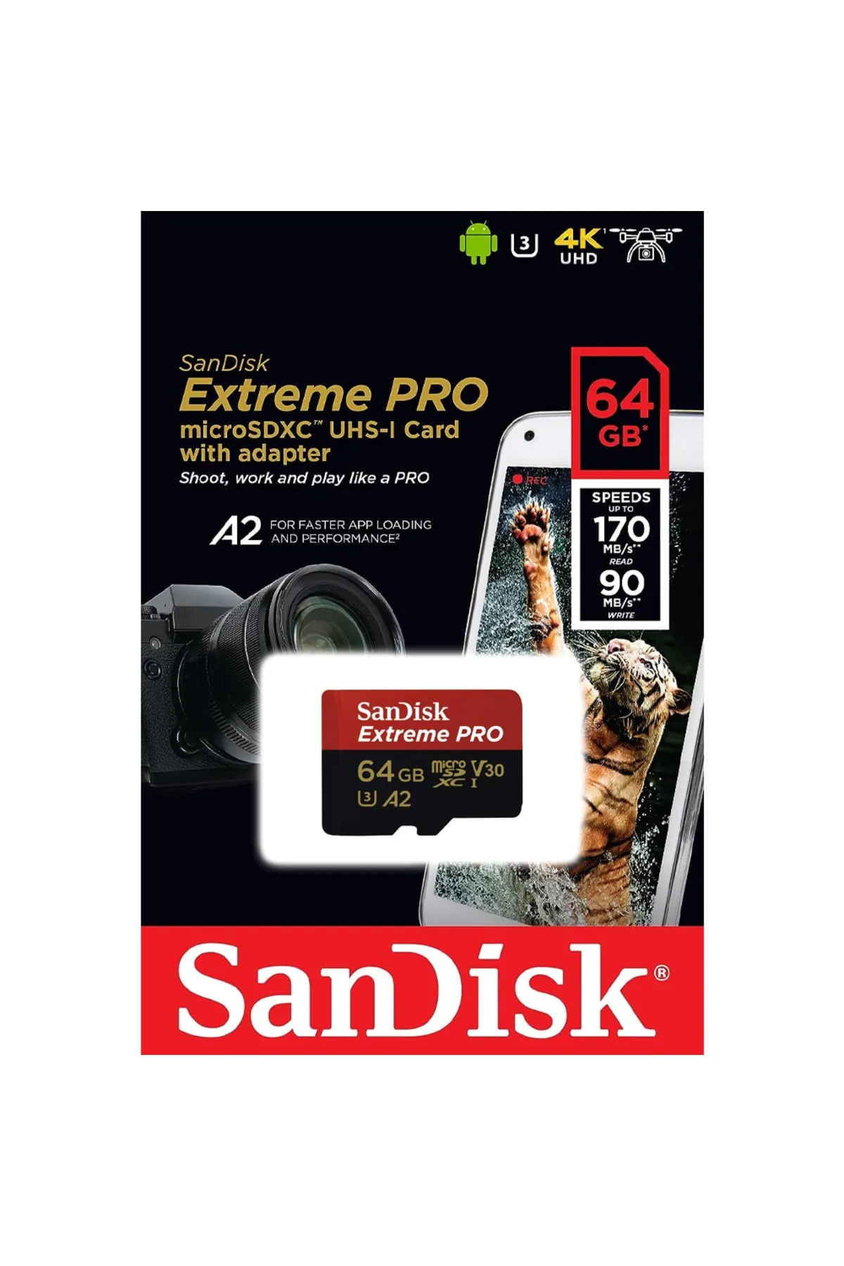 Sandisk Extreme Pro 64GB 200mb/s MicroSDXC Hafıza