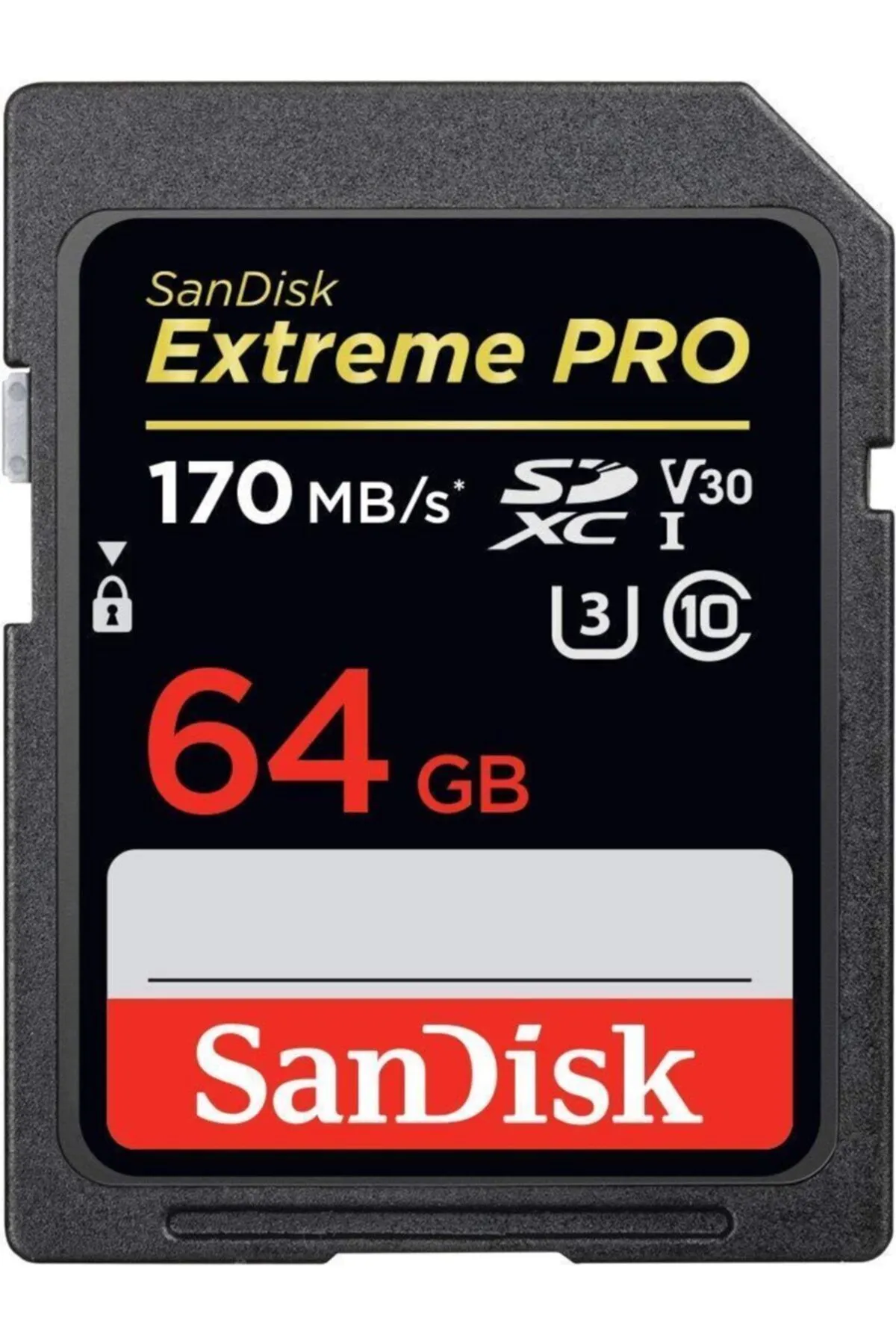 Sandisk Extreme Pro 64gb Sd Hafıza Kartı Sdxc 4k U3 V30 170mb Sdsdxxy