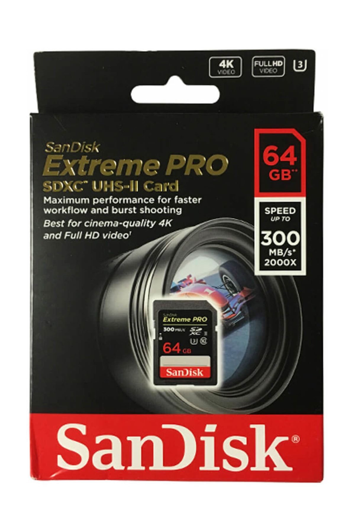 Sandisk Extreme Pro 64gb Sd Hafıza Kartı Uhs-ıı U3 4k 300mb/s 2000x