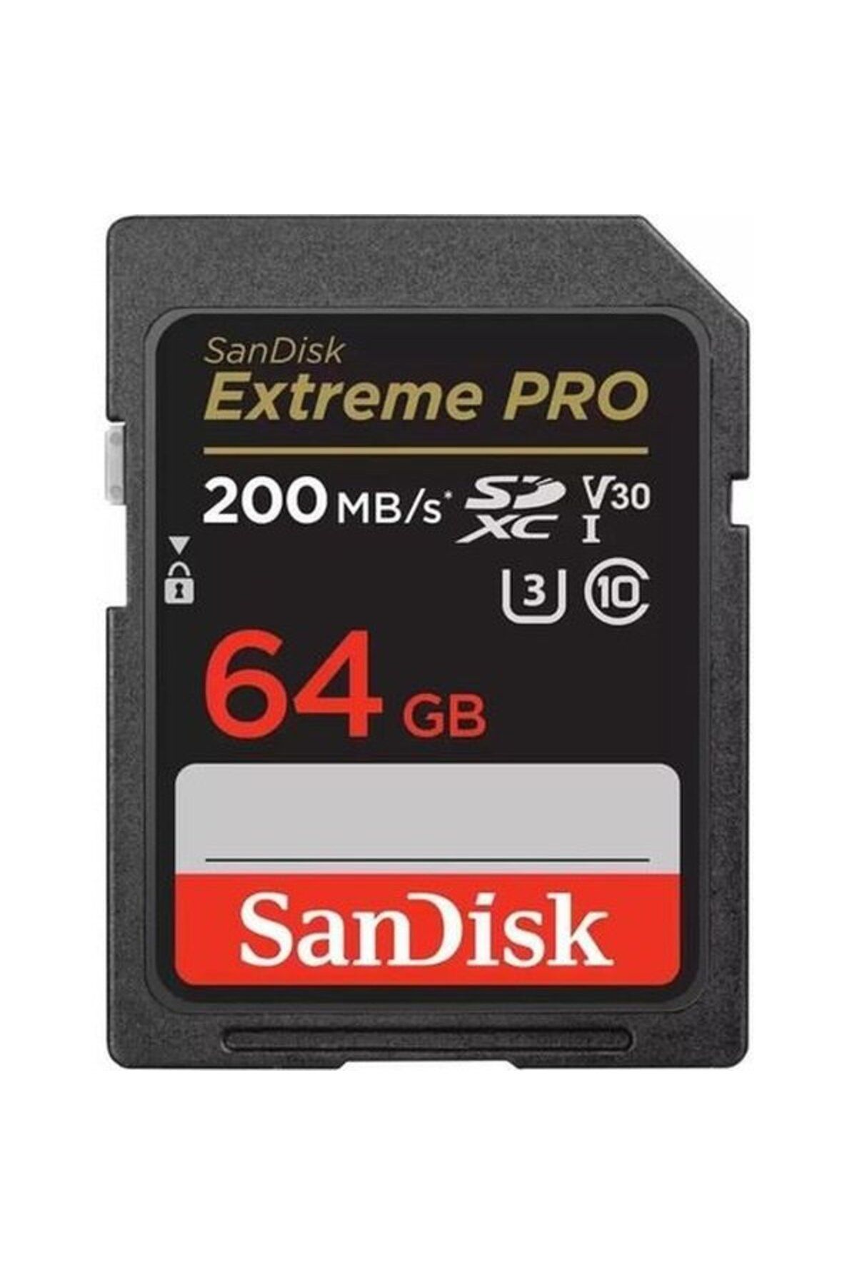 Sandisk Extreme Pro 64GB SDSDXXU-064G-GN4IN 200/90MB/s SDXC V30 UHS-I U3 Hafıza Kartı