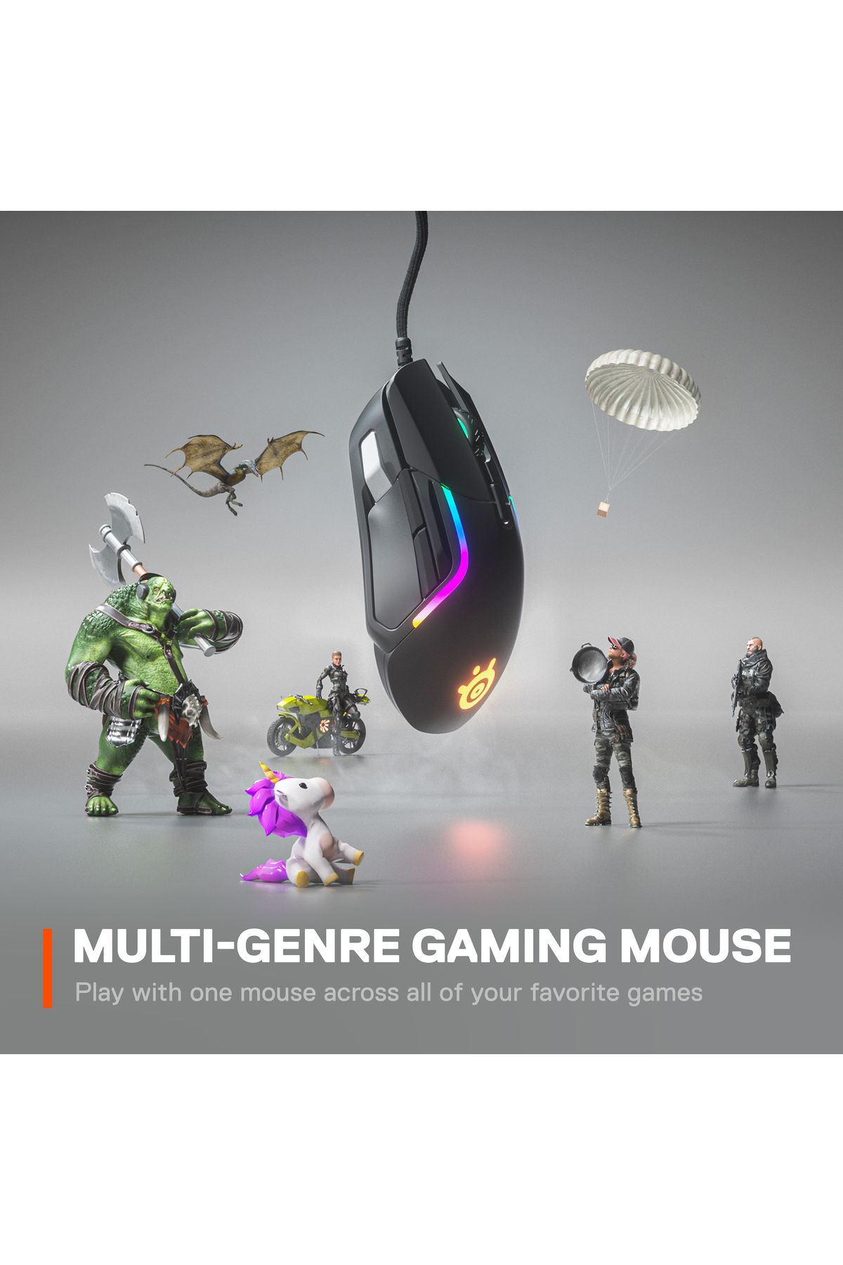 SteelSeries Ezg 5 Ssm62551 Optik 9 Tuş 18000 Cpı Rgb Kablolu Gaming (OYUNCU) Mouse Modern Tasarım 826334 Ezsn