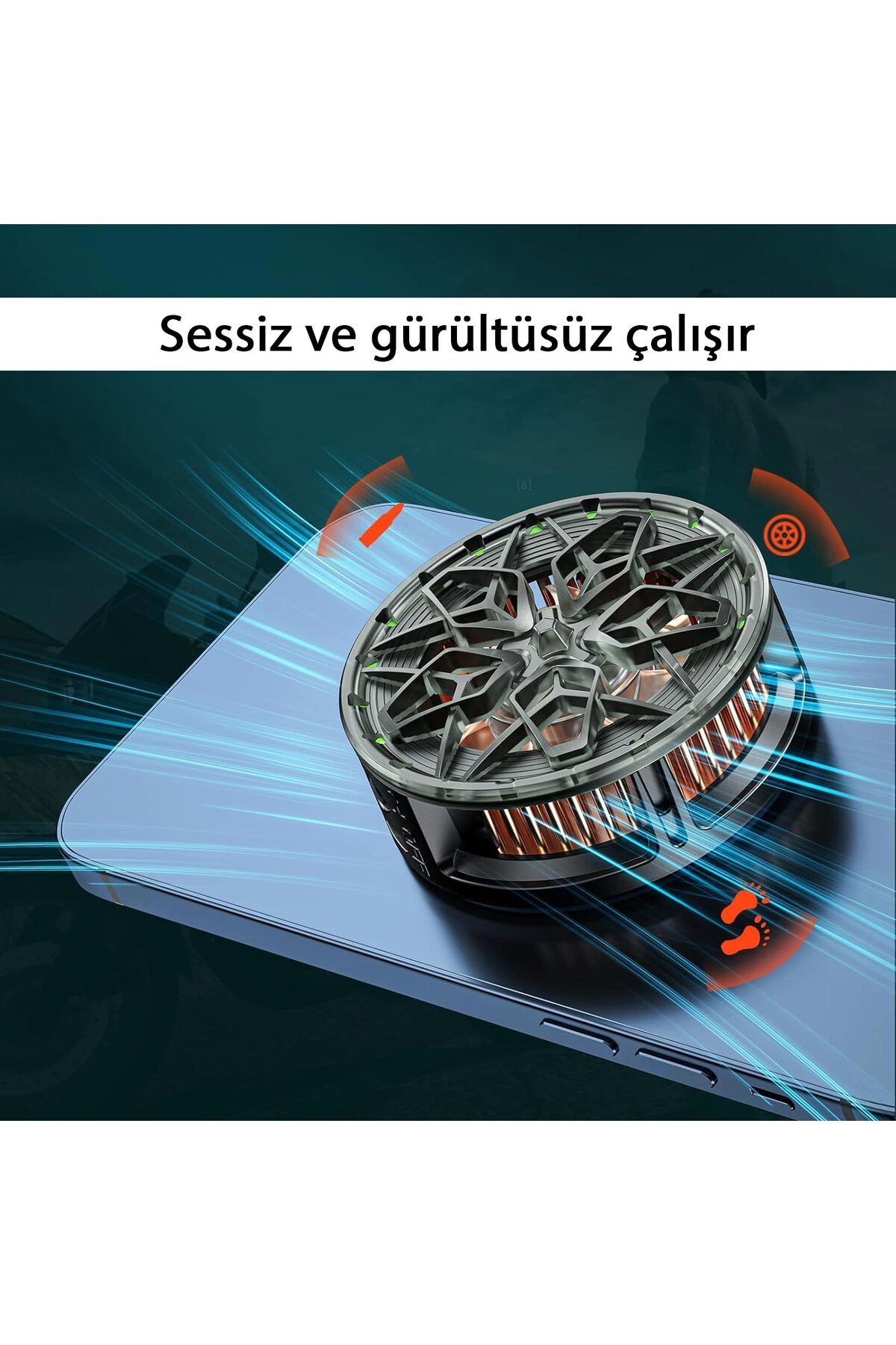 Genel Markalar Ezg Profesyonel 11 Kanat Turbo Fanlı Gaming Telefon Soğutucu 1 Çift Hızlı Tetik Manyetik Yarı