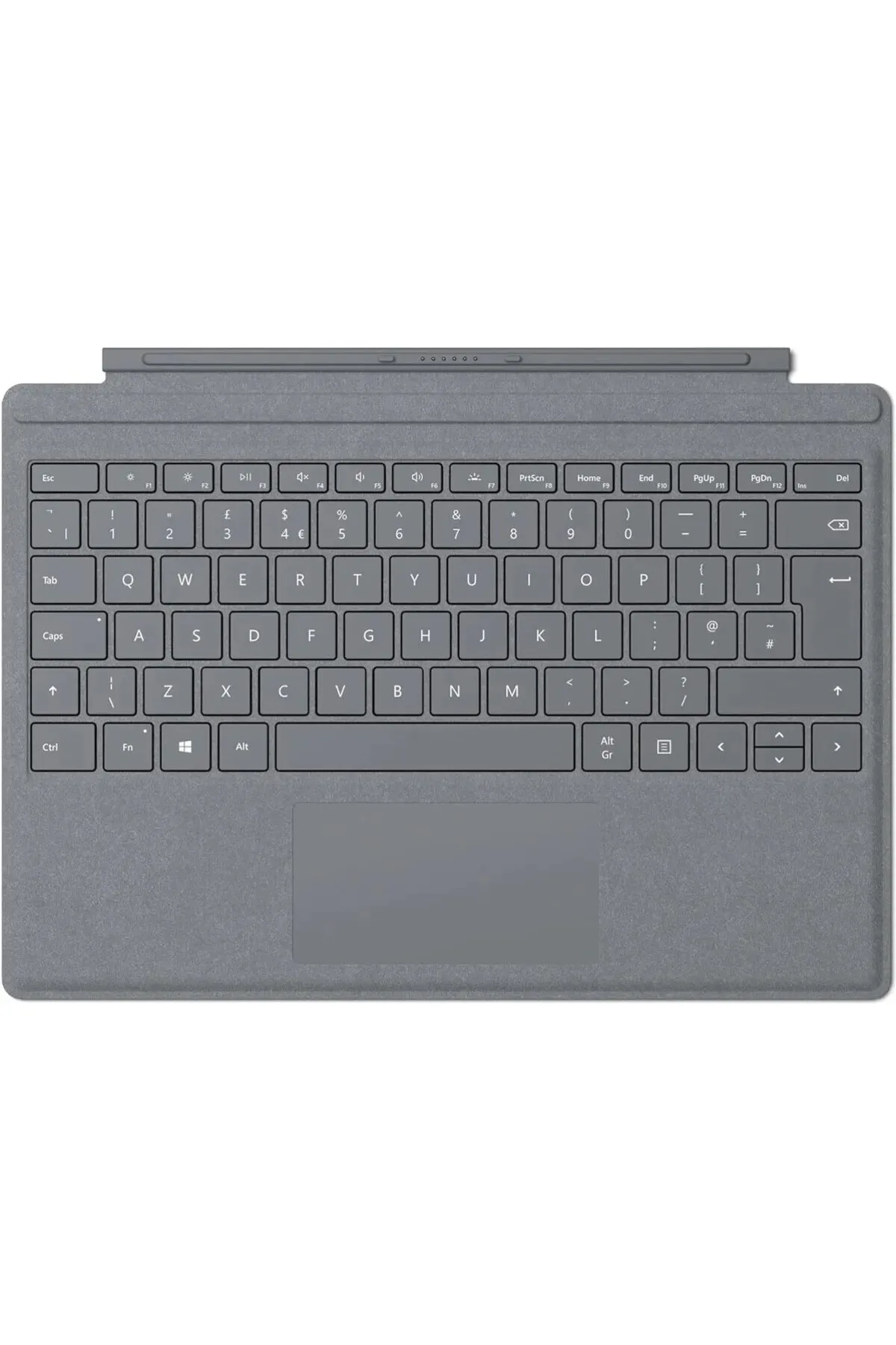 Microsoft Ezg Surface Go Tablet Uyumlu Alcantara Signature Type Cover İngilizce Klavye - Gri Ezsnshop 1065757