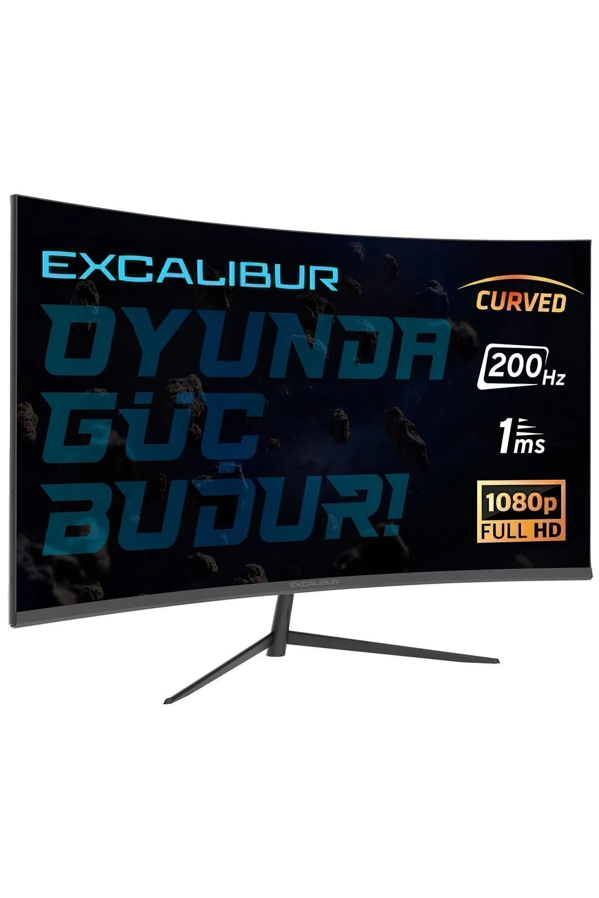 teknotrust F Excalibur M.E238FHD-G 23.8" 200HZ 1MS 300NIT (HDMI+DISPLAY)CURVED FREESYNC+G-SYNC LED OYUNCU MONİ