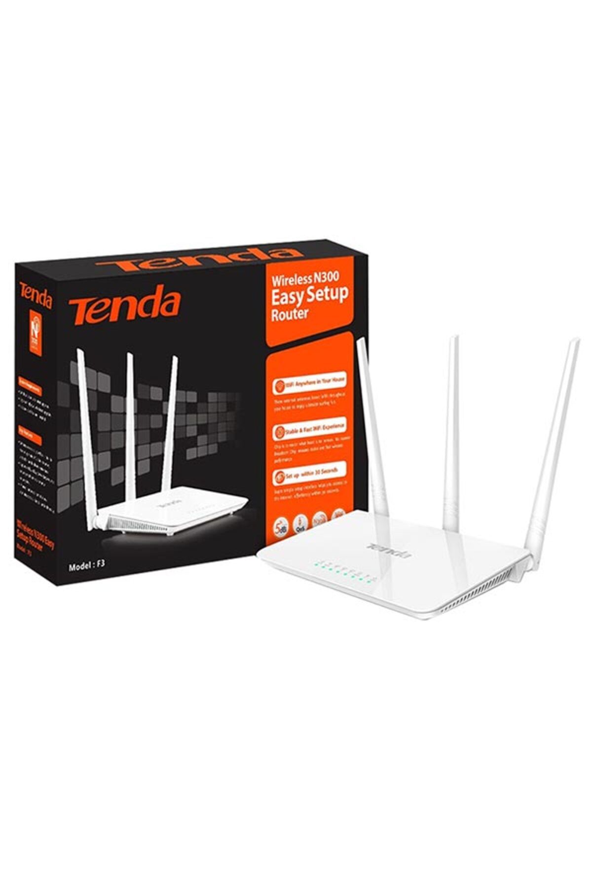 Genel Markalar F3 4 Port 300 Mbps 3 Antenli Access Point Router