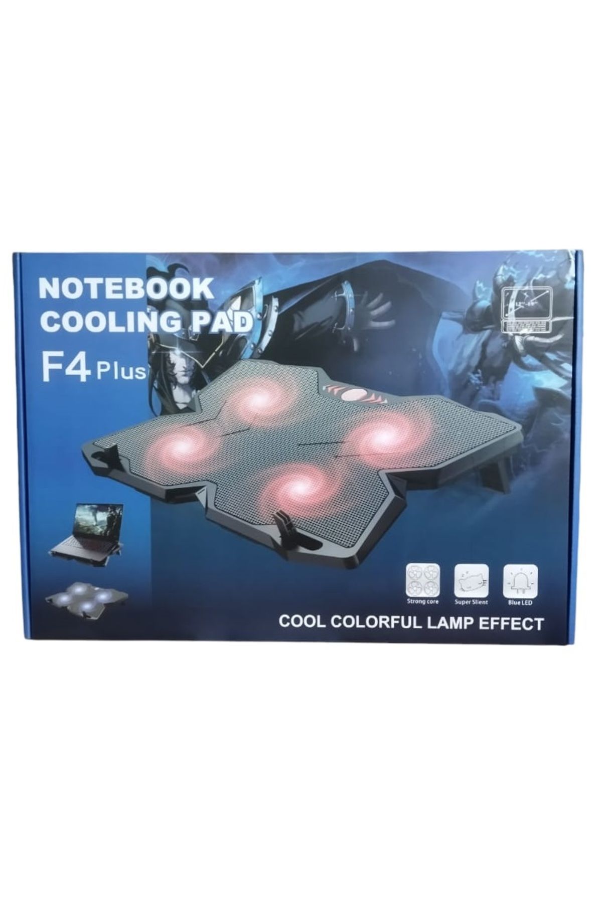 Mettzchrom F4 Plus Gaming Pro Oyuncu Notebook Soğutucu Ledli Ayarlanabilir 4 Fanlı Laptop Soğutucu