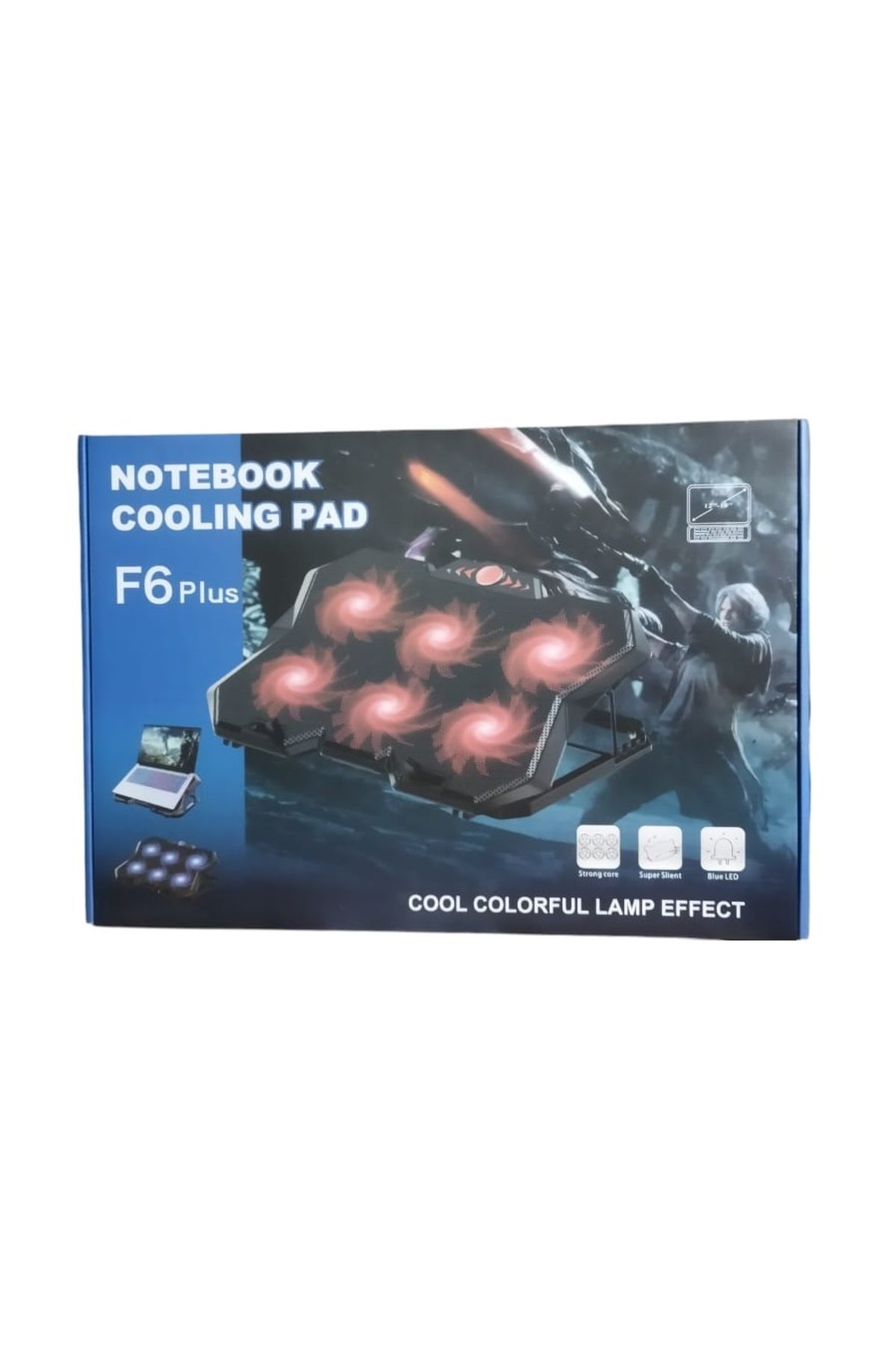 Mettzchrom F6 Plus Gaming Pro Oyuncu Notebook Soğutucu Ledli Ayarlanabilir 6 Fanlı Laptop Soğutucu