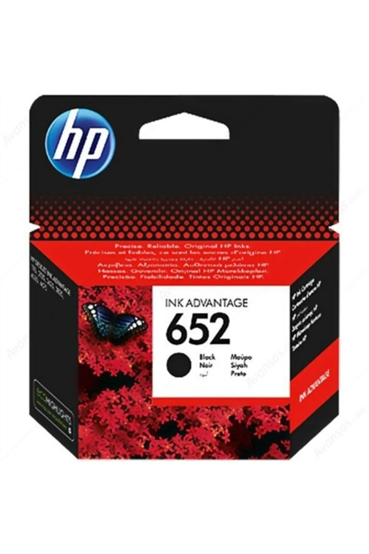 HP F6v25ae 652 Siyah Mürekkep Kartuşu