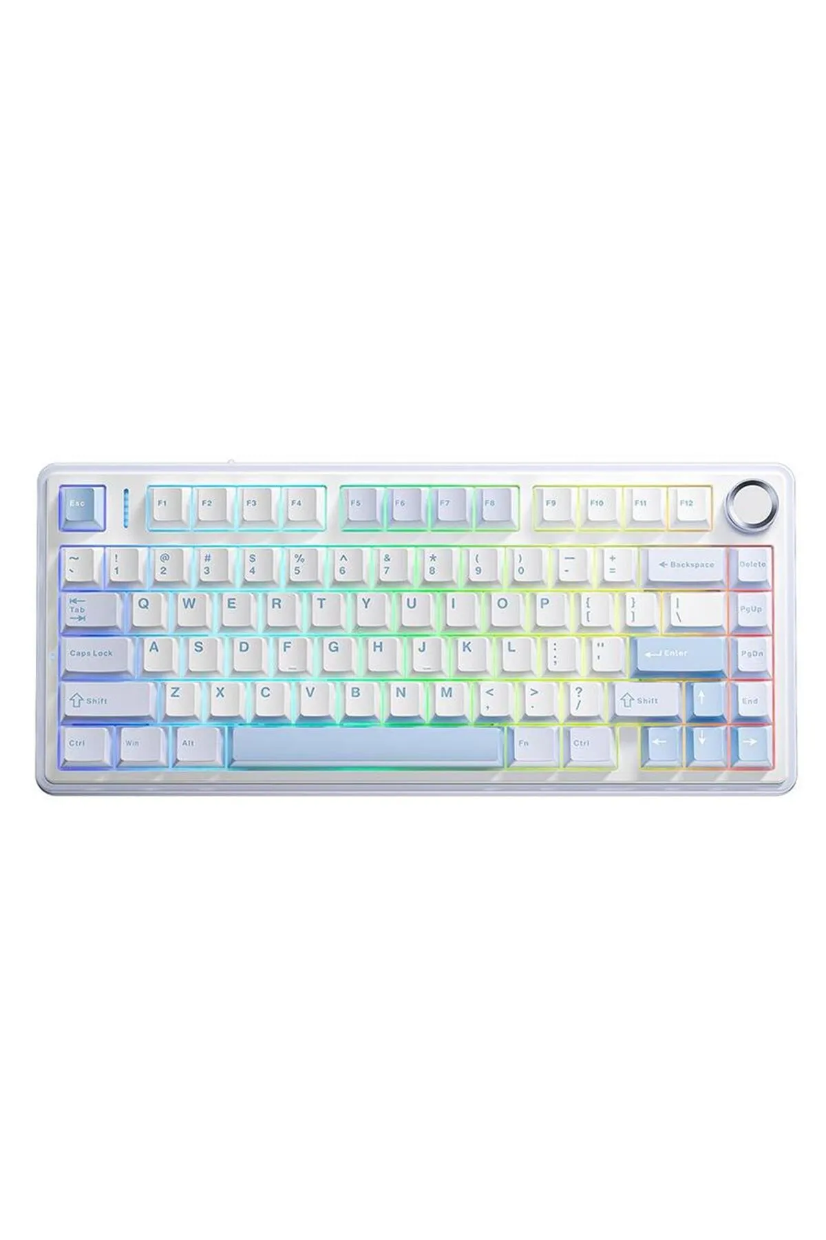 Aula F75 Mekanik Rgb Tkl Nimbus V3 Switch Kablosuz Makrolu Hot Swap Klavye Buz Mavisi