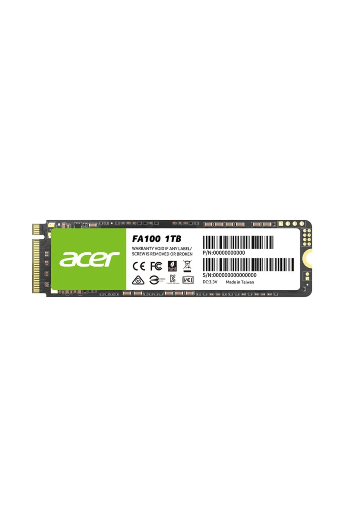 Acer Fa100-01tb Pcıe Gen3 M.2 3300mb-2700mb/s