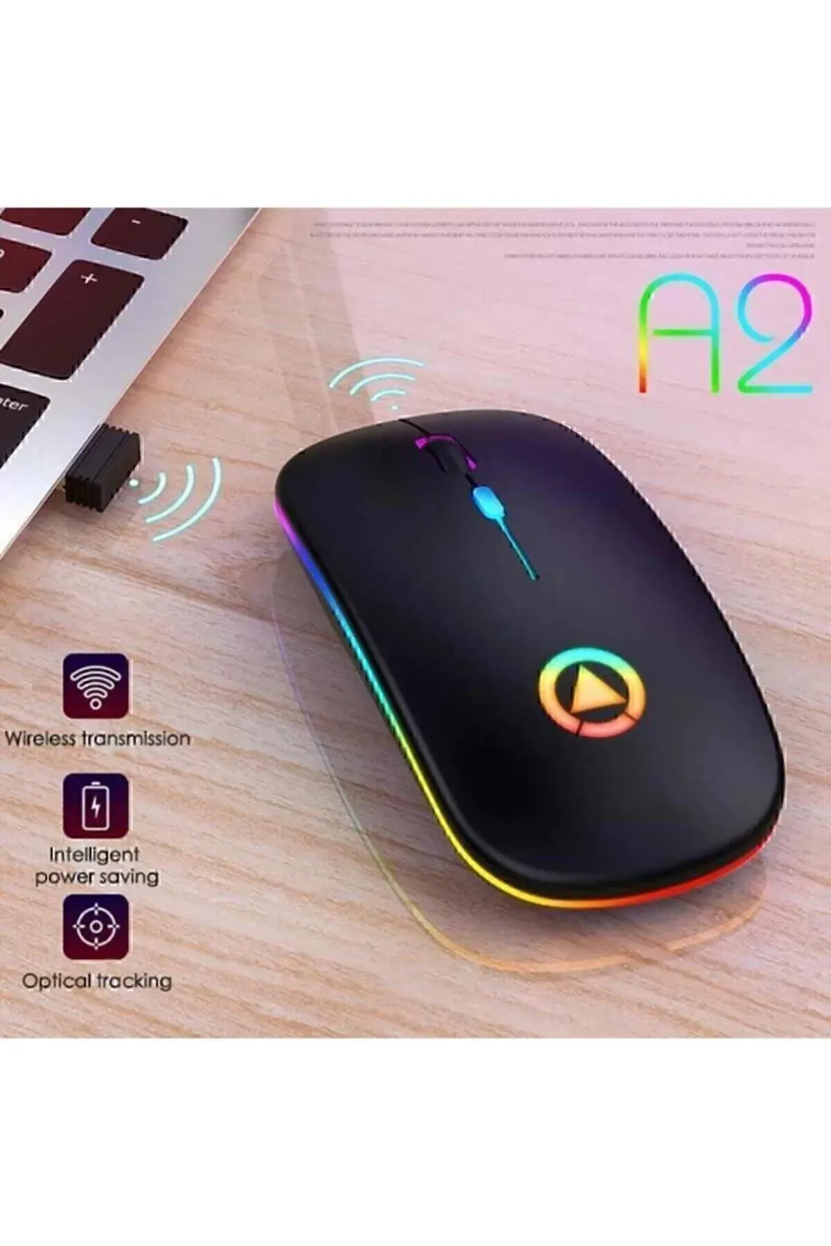 starnewstore Fare Wireless Mouse 4 Tuşlu Renk Sessiz Şarj Edilebilir Dpı Kontrol