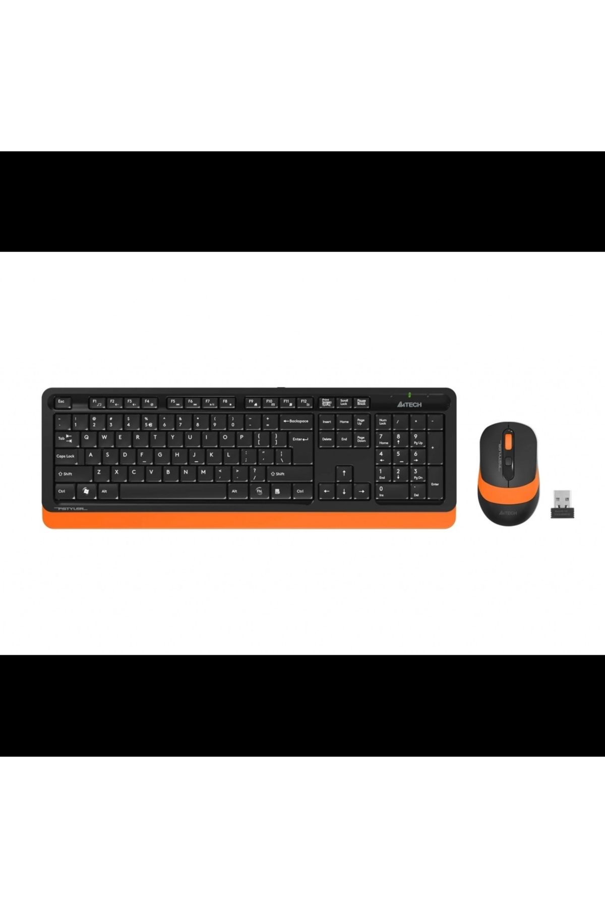 A4 Tech Fg1010 Turuncu Fstyler Türkçe Q 2,4ghz Kablosuz Klavye Mouse Set