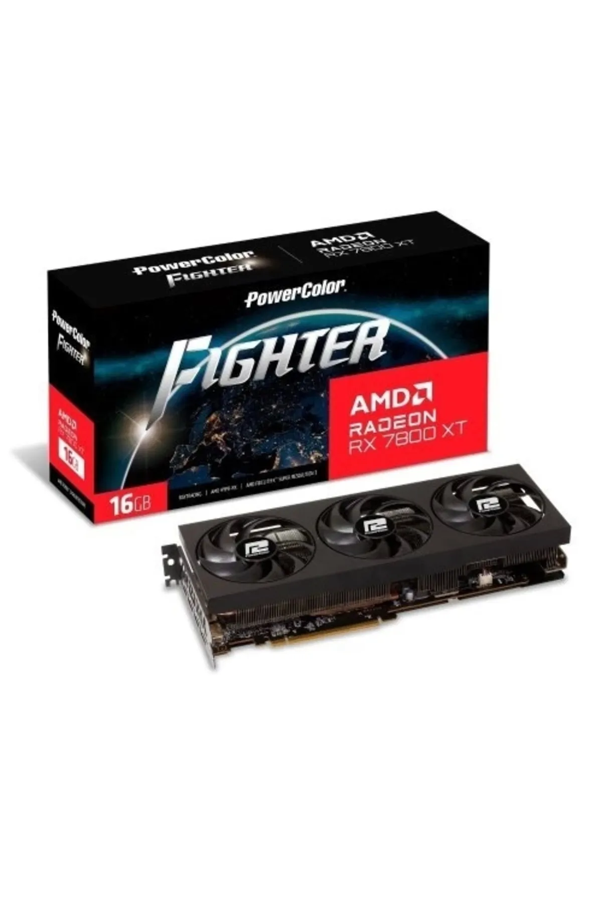 PowerColor Fıghter Rx 7800xt 16g-f/oc Gddr6 256bit