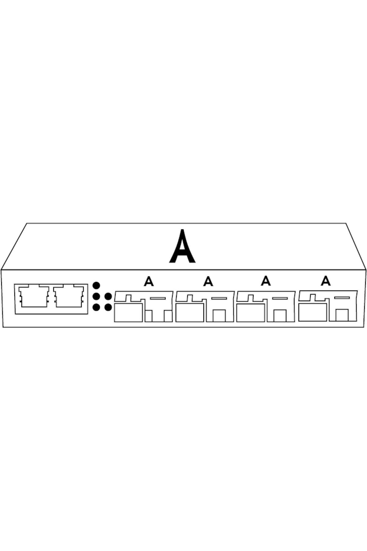 ADA Fiber Optik 4 Port+2 Port RJ45 1000 Mbit Fiber Switch (A)