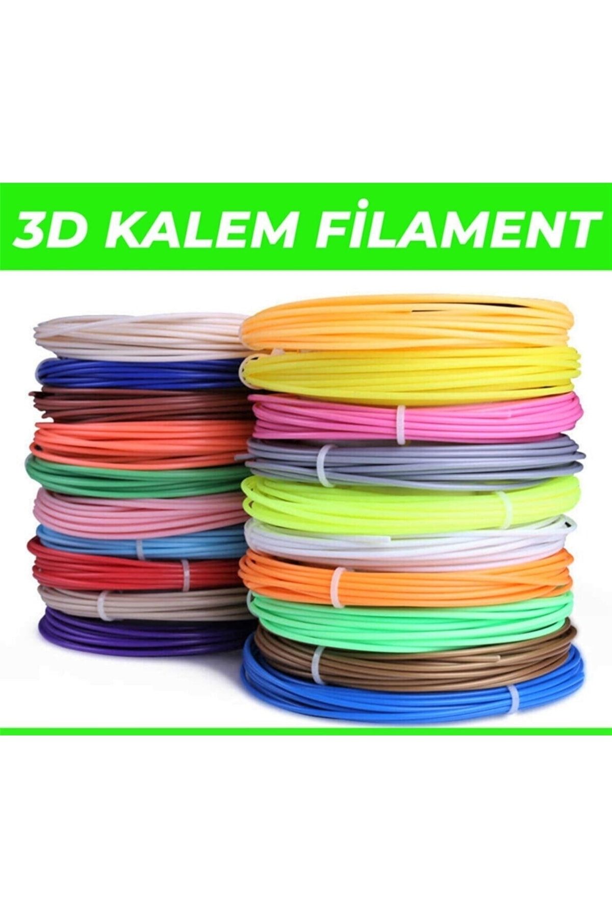 Flamex Filament 3d Kalem Yazıcı Için 20renk 20metre=400m