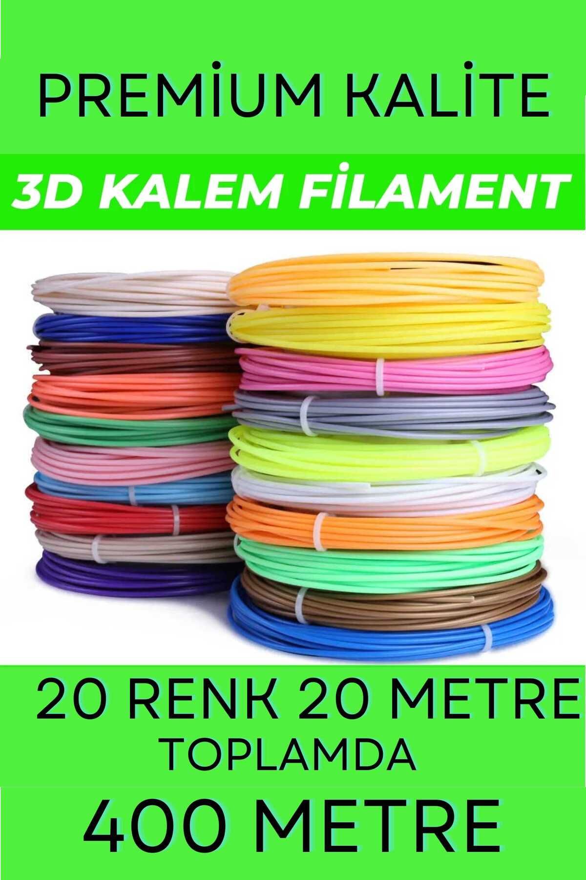 Goplast Premium Filament 400 Metre 3d Kalem Filament (20 X 20 Metre) (kali̇teli̇ Premi̇um Ürün) 3d Kalem Filament