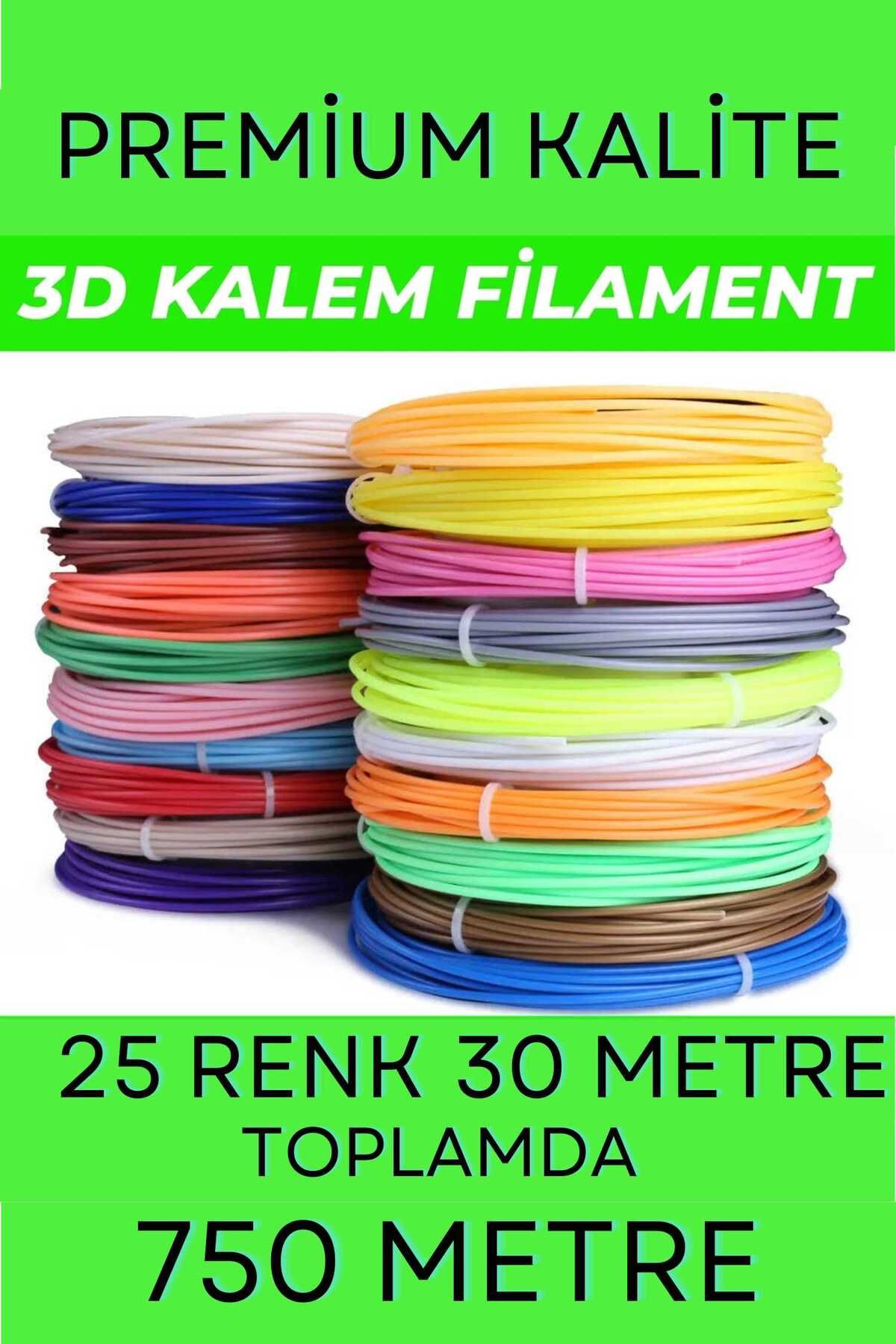 Goplast Premium Filament 750 Metre 3d kalem Filament (25 X 30 Metre) (KALİTELİ PREMİUM ÜRÜN) 3d kalem filament