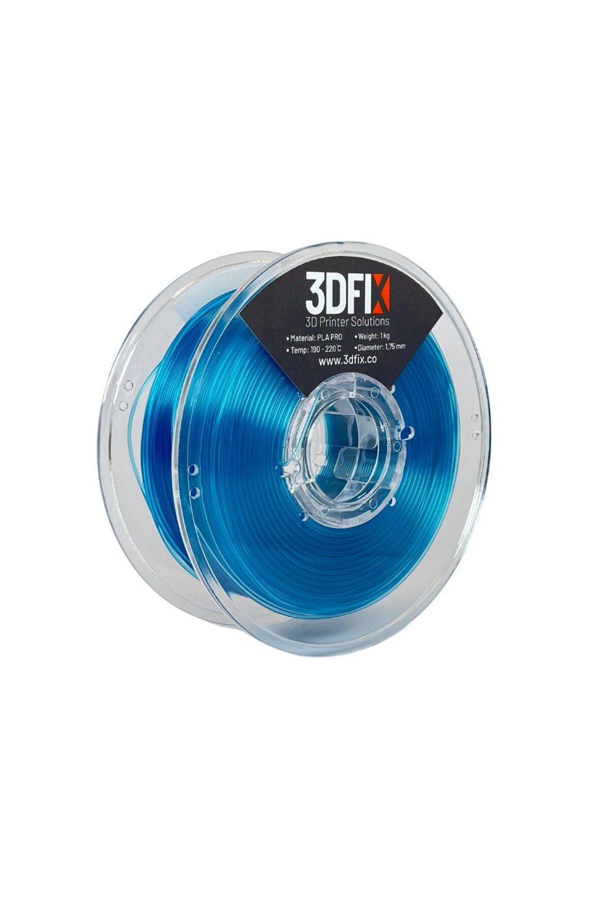 3DFIX Filament PLA PRO Şeffaf Mavi 1KG 1,75mm