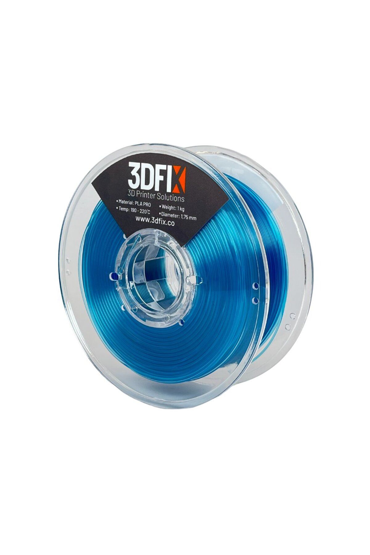 3DFIX Filament PLA PRO Şeffaf Mavi 1KG 1,75mm