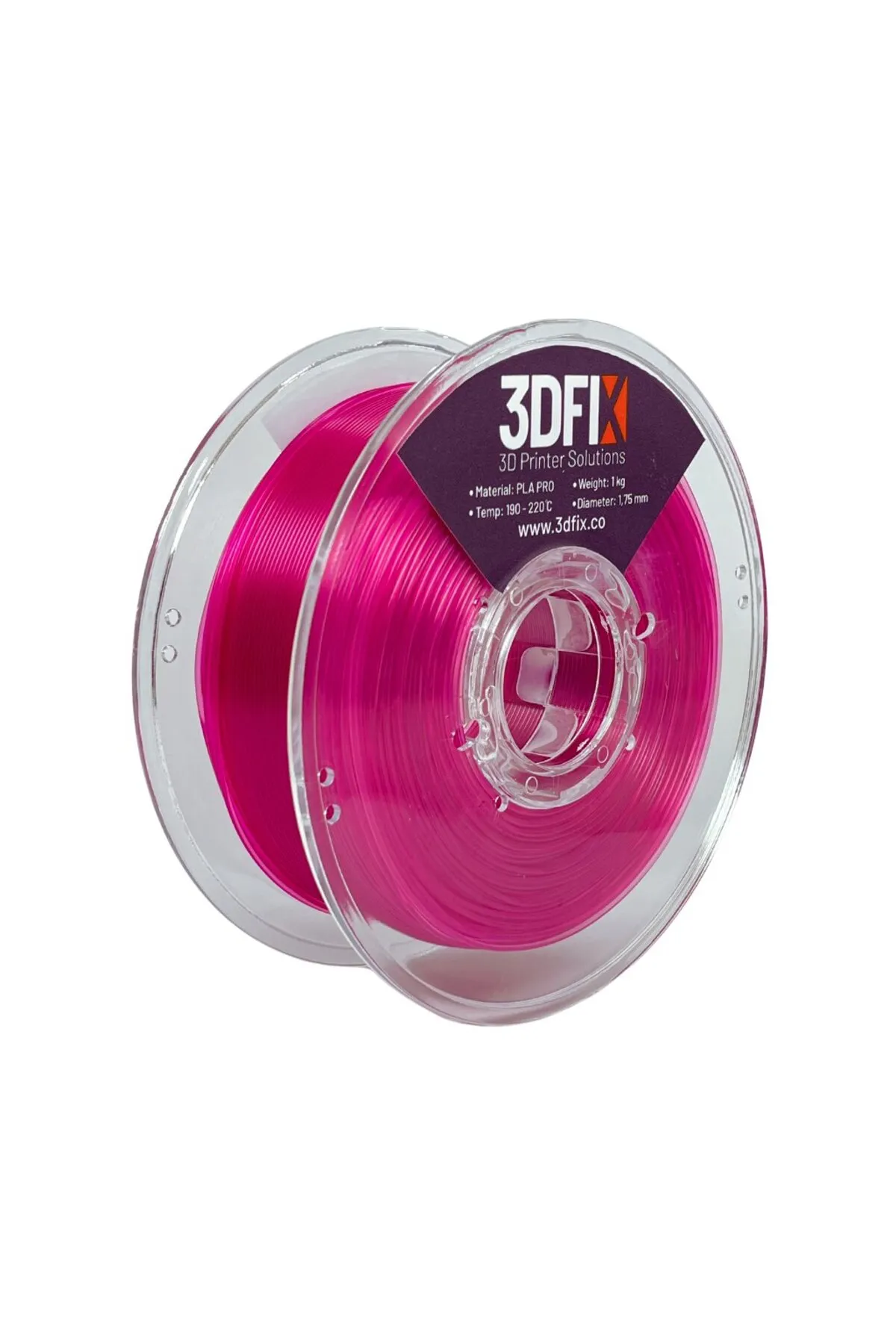 3DFIX Filament PLA PRO Şeffaf Pembe 1KG 1,75mm