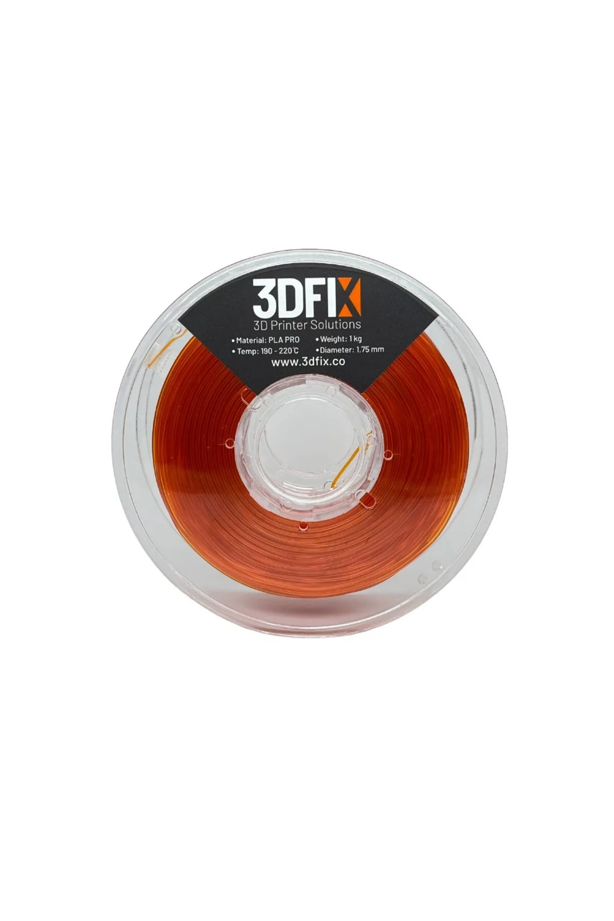 3DFIX Filament PLA PRO Şeffaf Turuncu 1KG 1,75mm