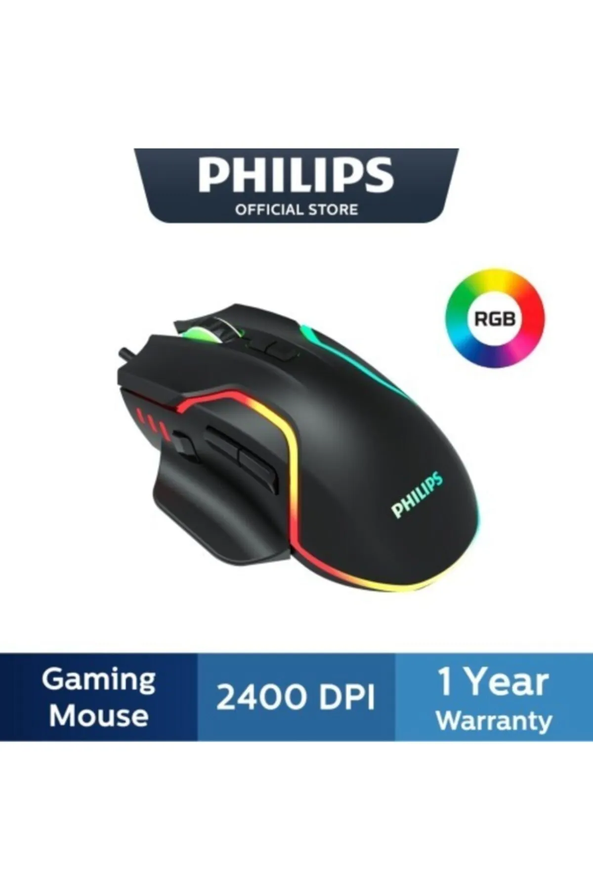 Philips fryx Gaming Mouse 2400dpı Optik Kablolu Gaming Mouse Rgb Aydınlatma Efekti Spk9525 Thelogin 969213