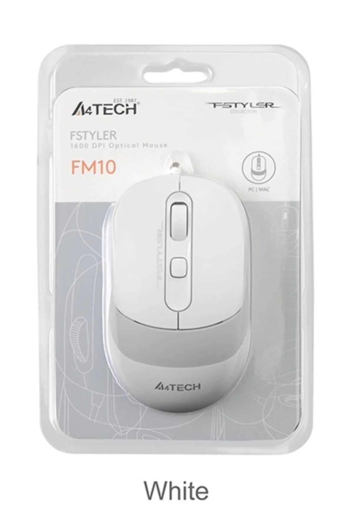 Genel Markalar Fyd Fm10 Usb Fstyler Beyaz Optik 1600 Dpı Mouse LOG INVEST 969213